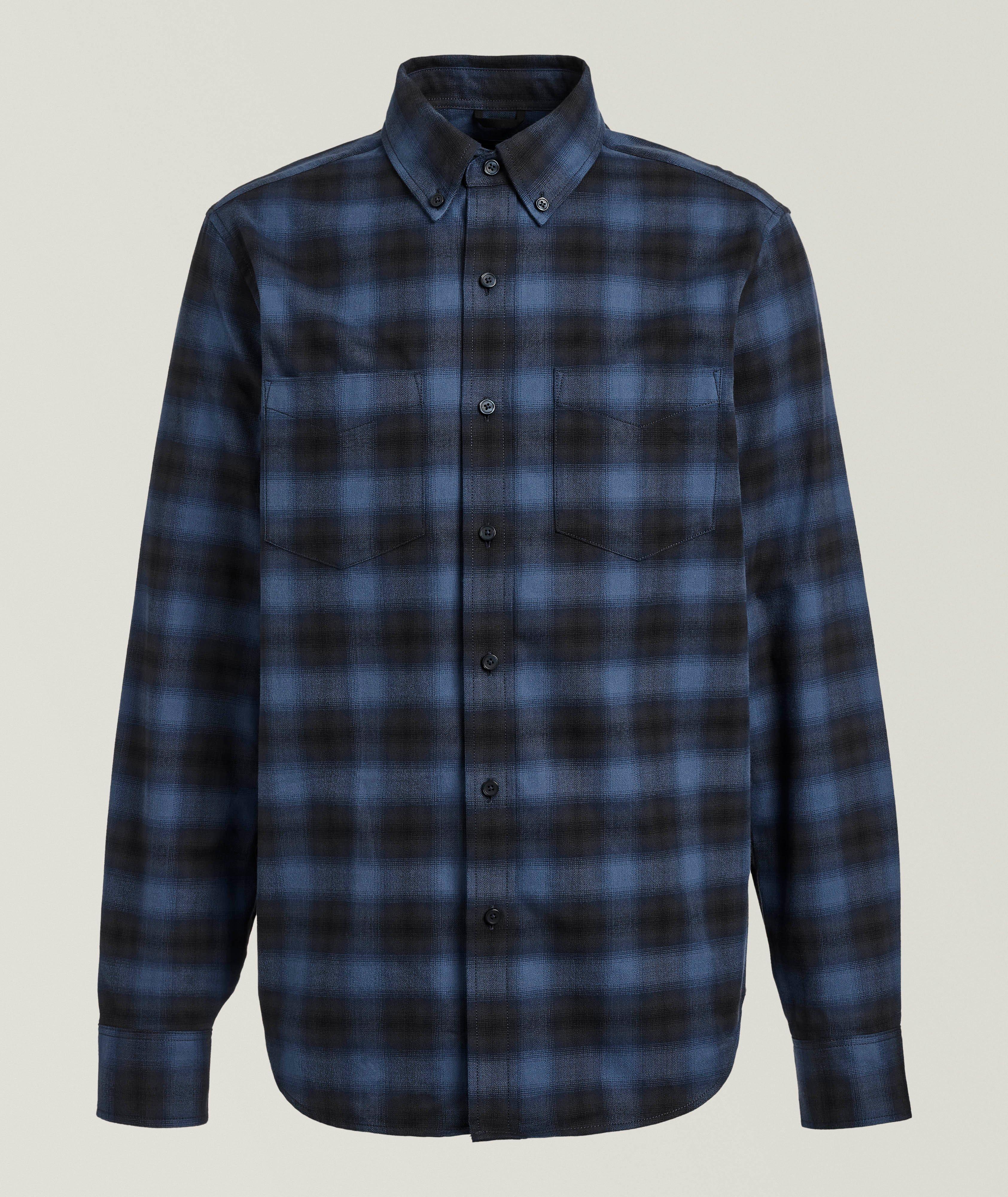 Shadow Plaid Cotton Shirt image 0
