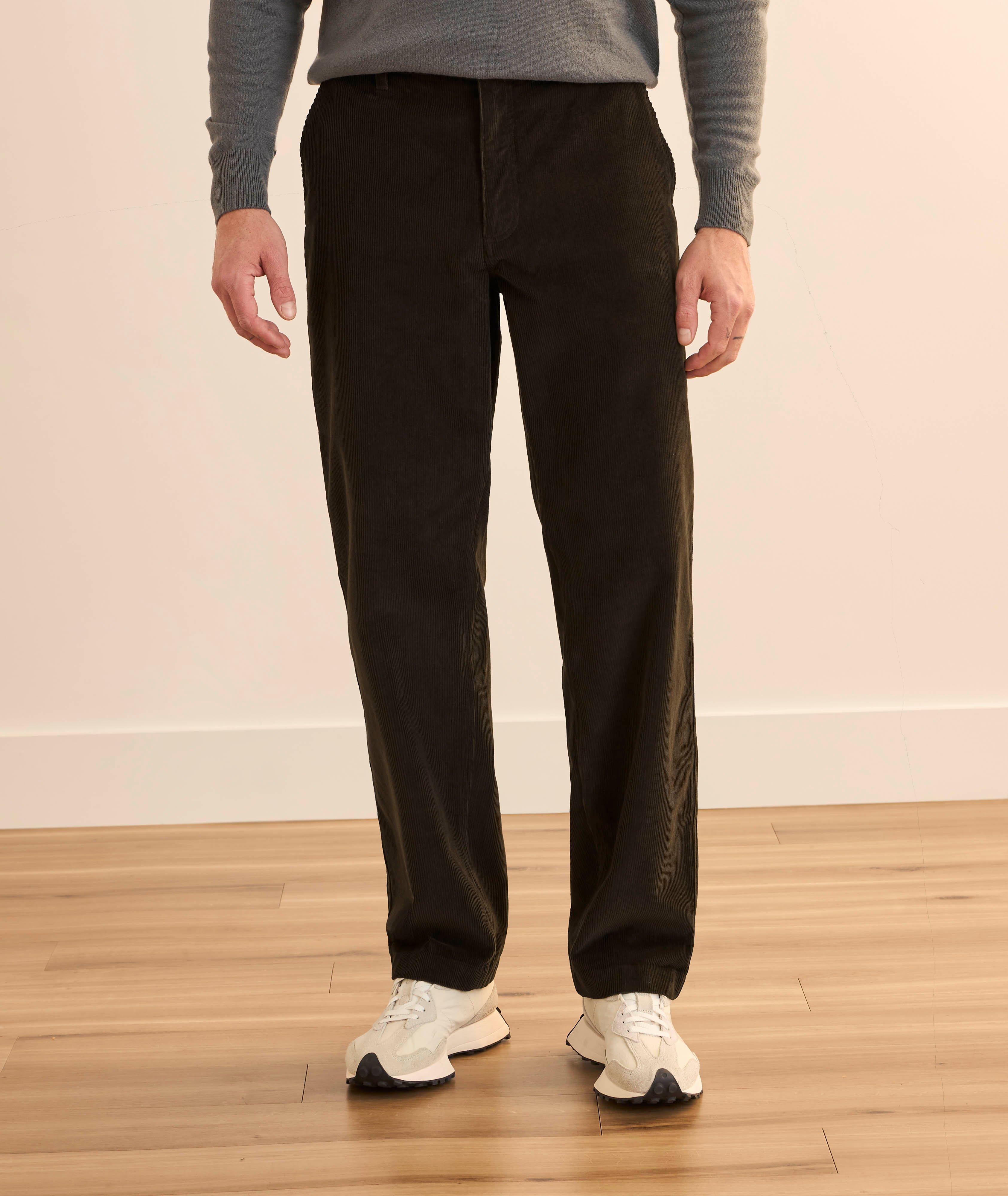 Pantalon en velours côtelé à côtes fines image 1