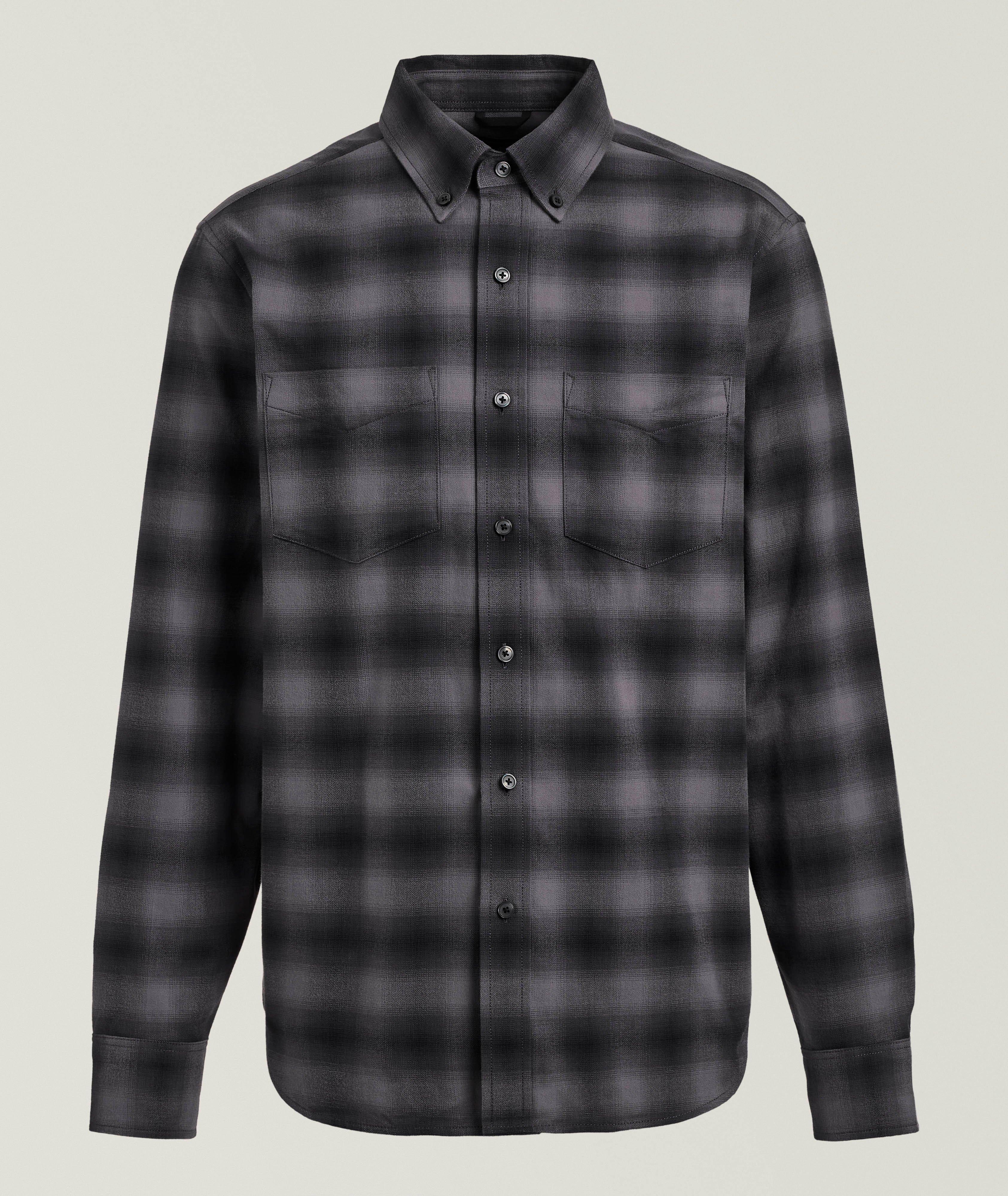 Shadow Plaid Cotton Shirt image 0