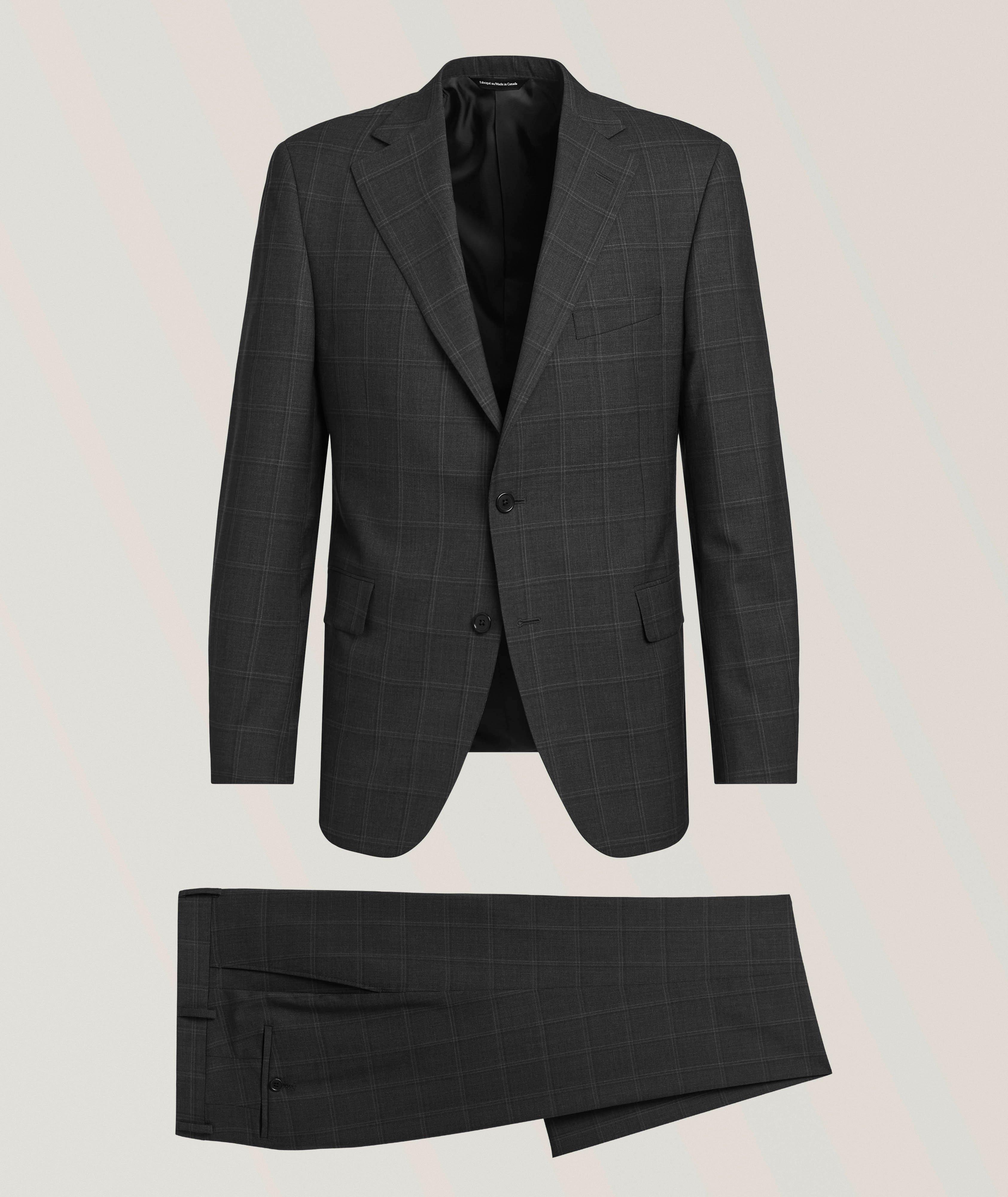 Harry Rosen 1954 Windowpane Super 110s Wool Suit