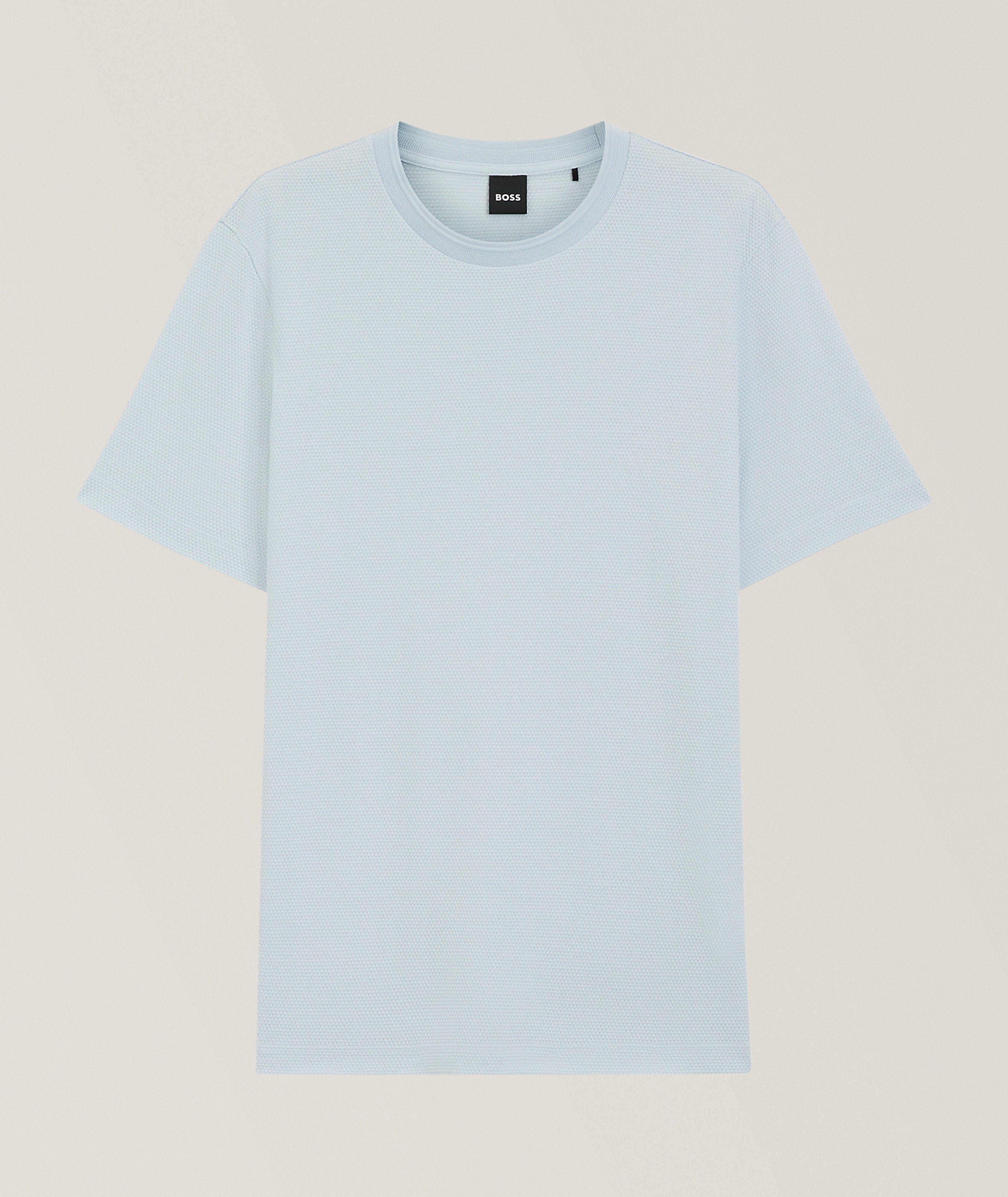 BOSS Tiburt Bubble Jacquard Cotton-Blend T-Shirt