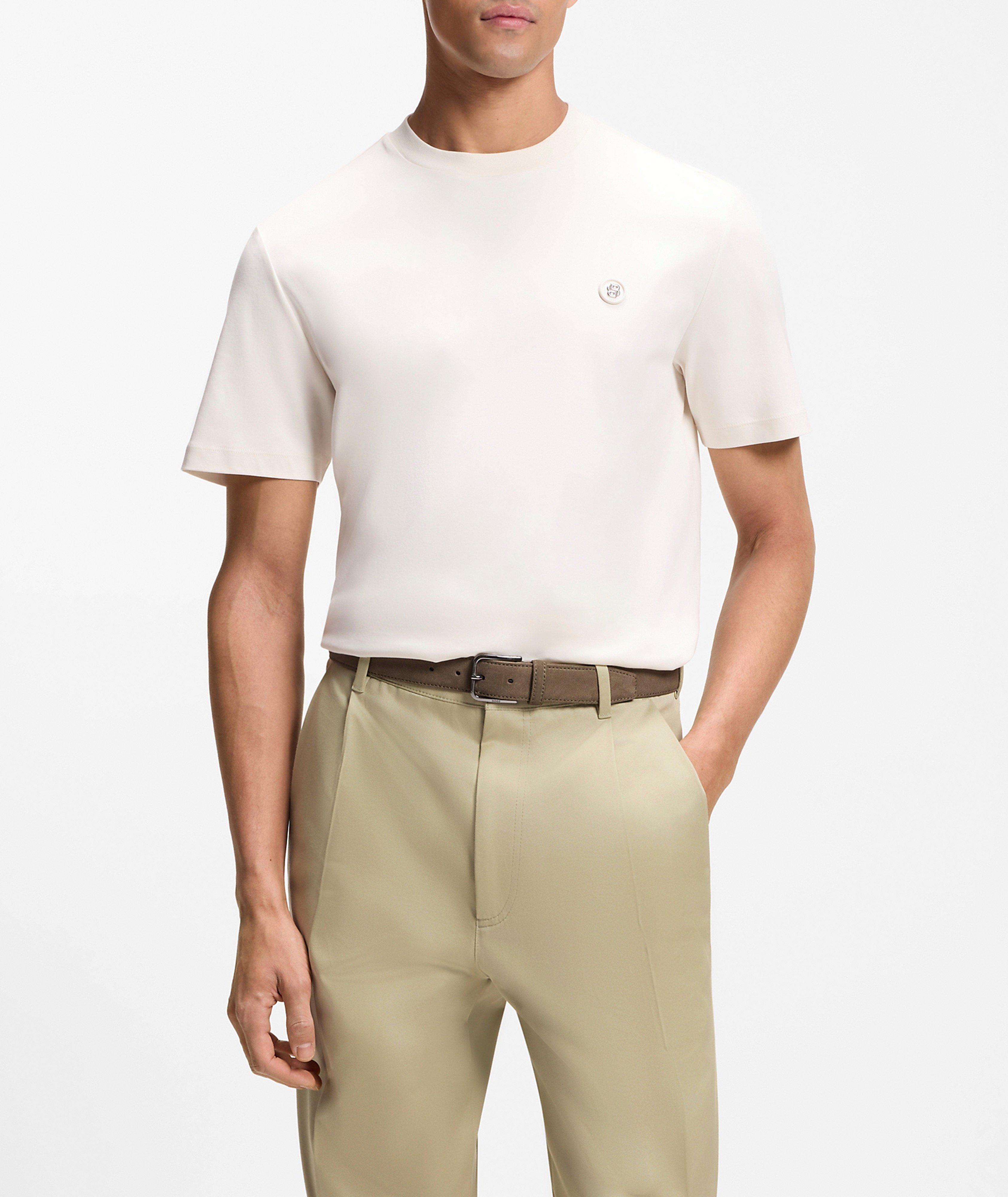Taut Mercerized-Cotton Crewneck T-Shirt image 1
