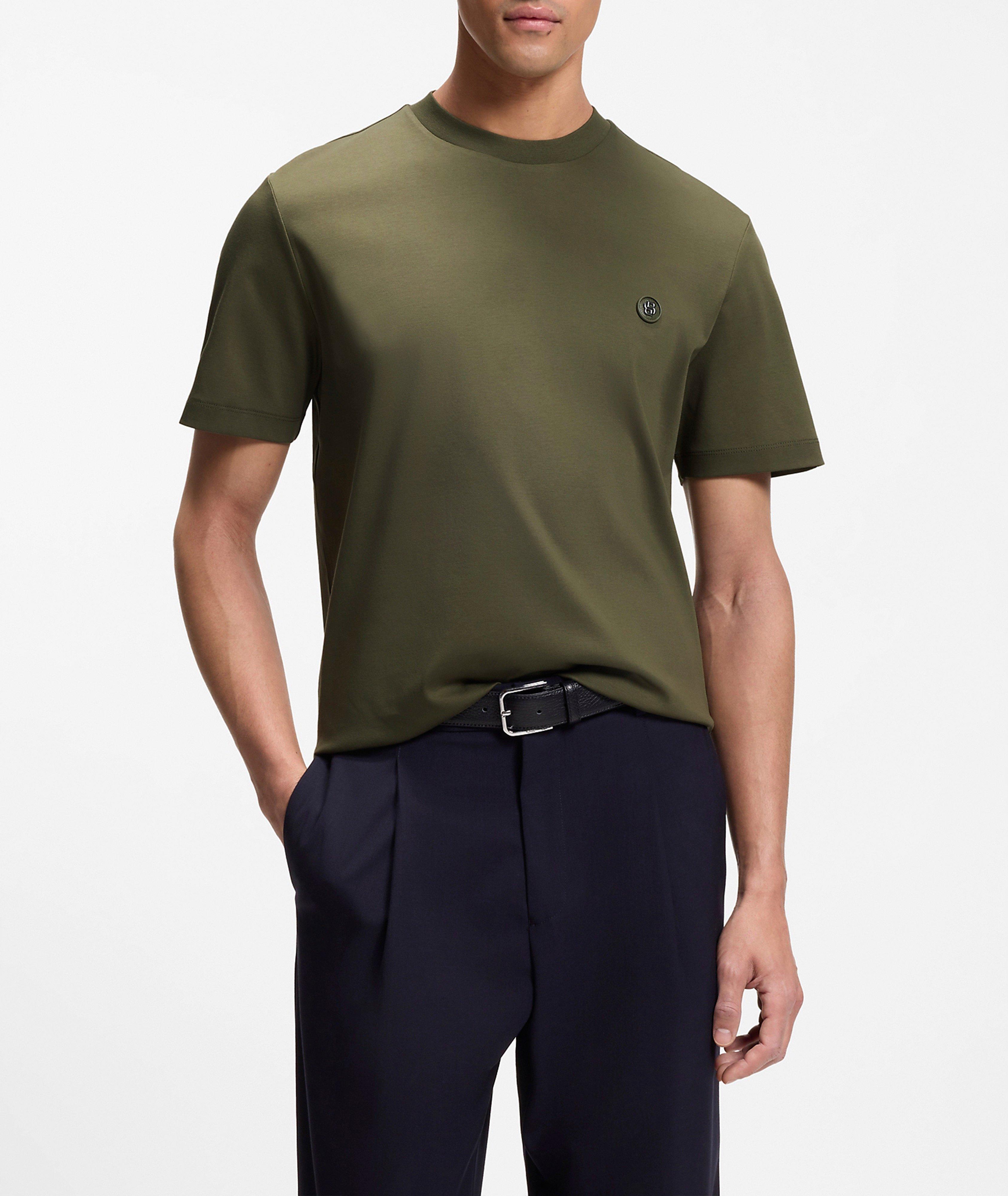 Taut Mercerized-Cotton Crewneck T-Shirt image 1