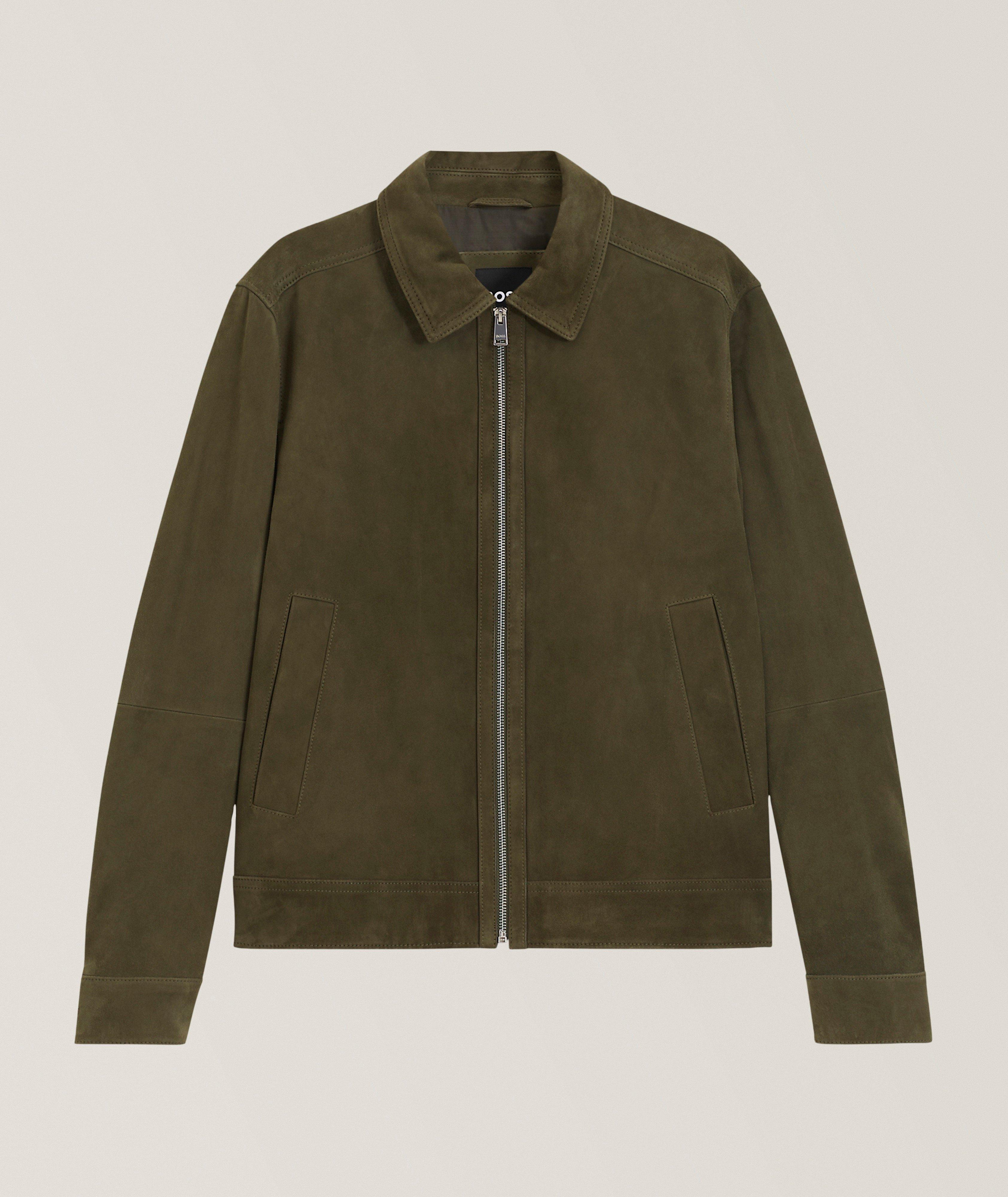 BOSS Blouson cuir suéde Malbano