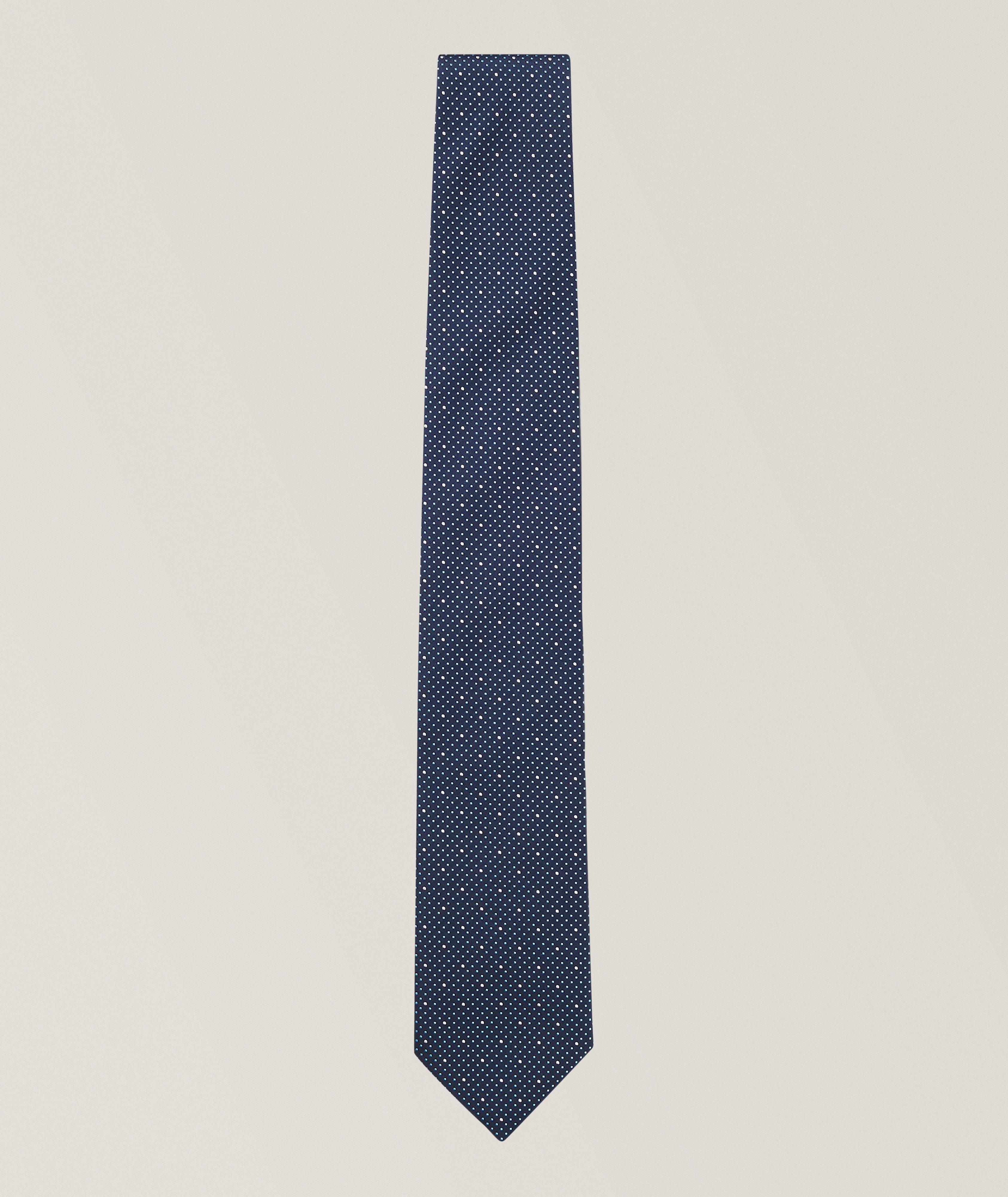BOSS Micro-Pattern Silk-Blend Tie