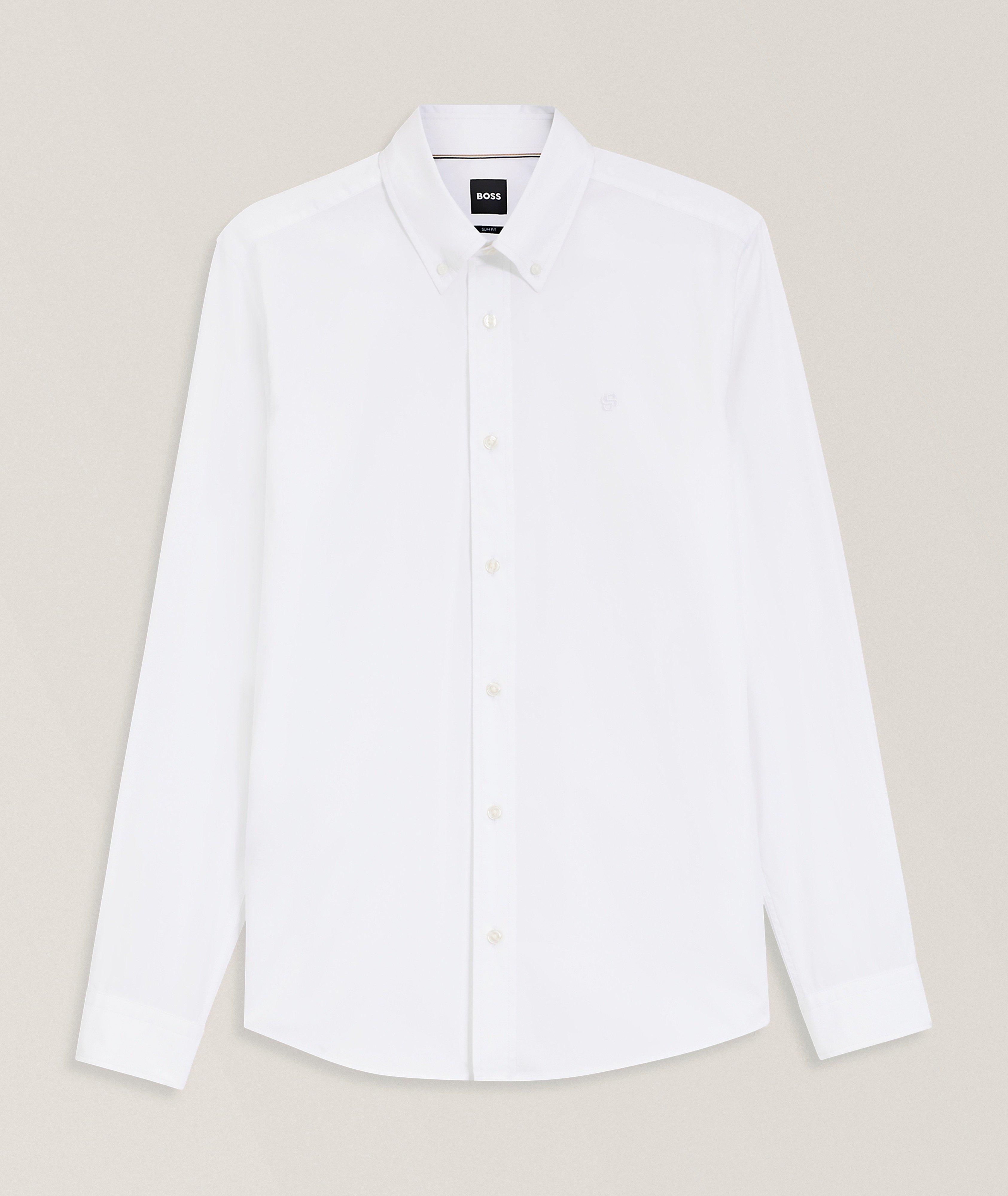 BOSS Chemise habillée popeline Roan coupe-ajustée