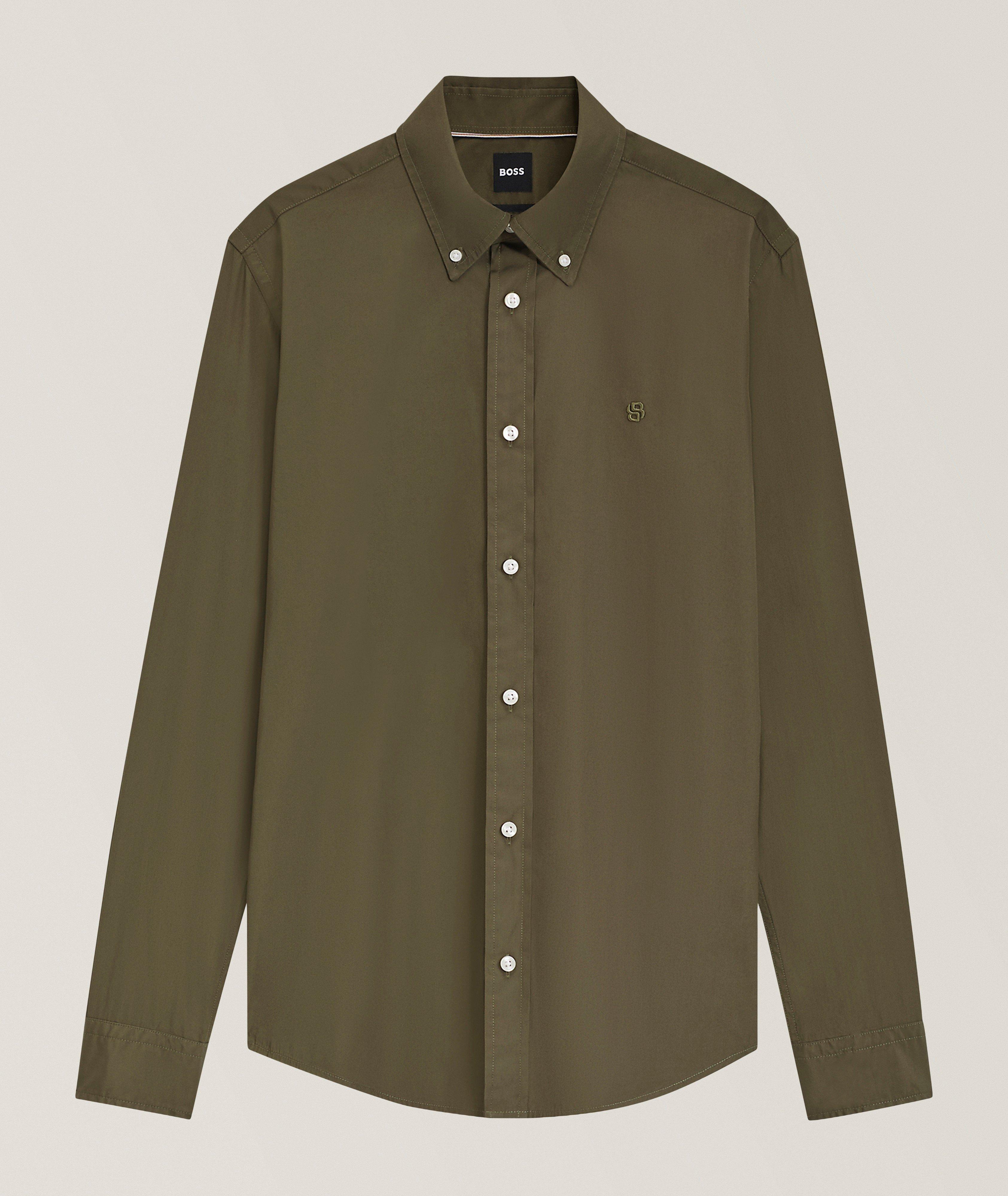 BOSS Roan Slim-Fit Soft-Touch Poplin Shirt