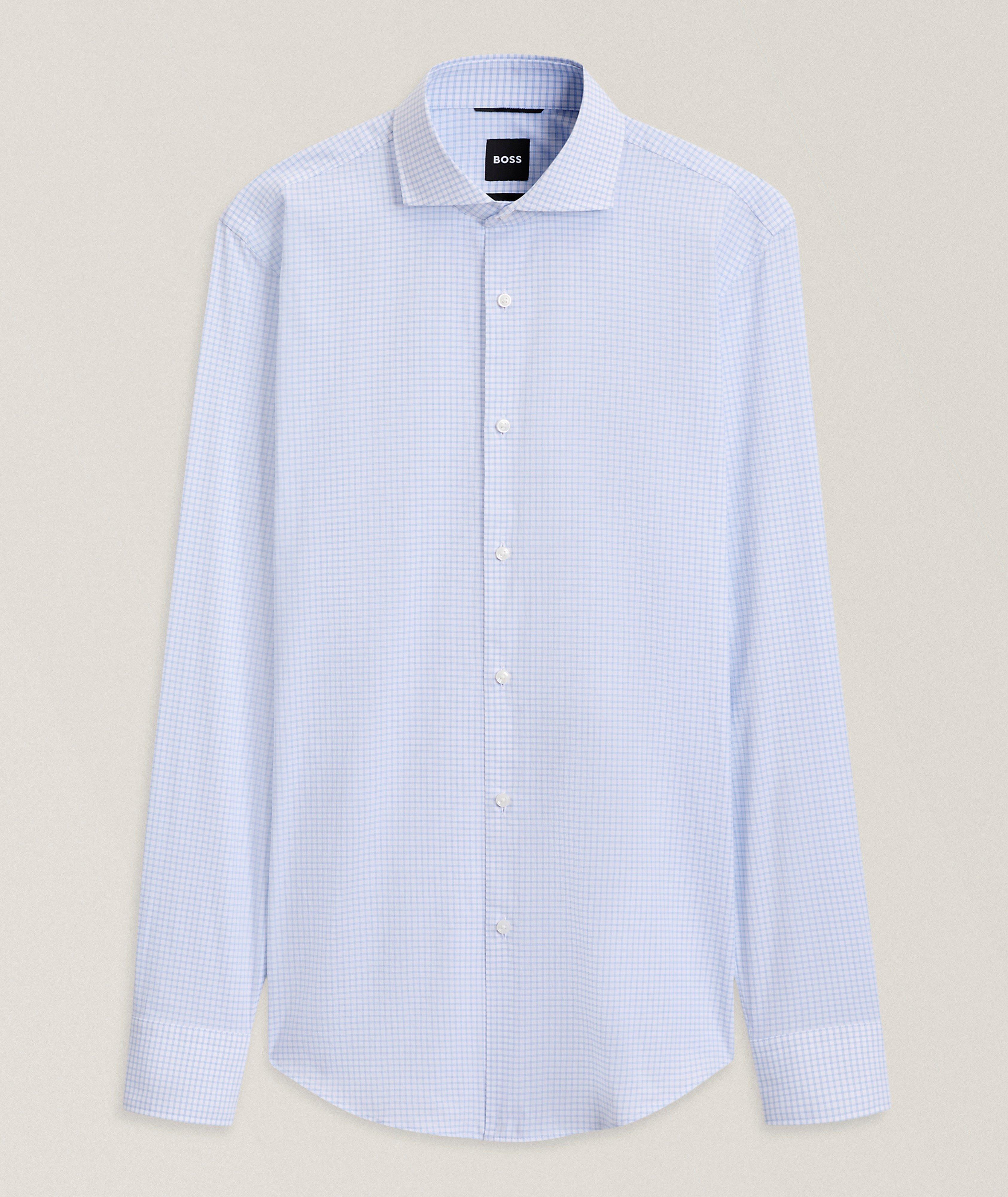 BOSS Slim-Fit Checked Dress Shirt