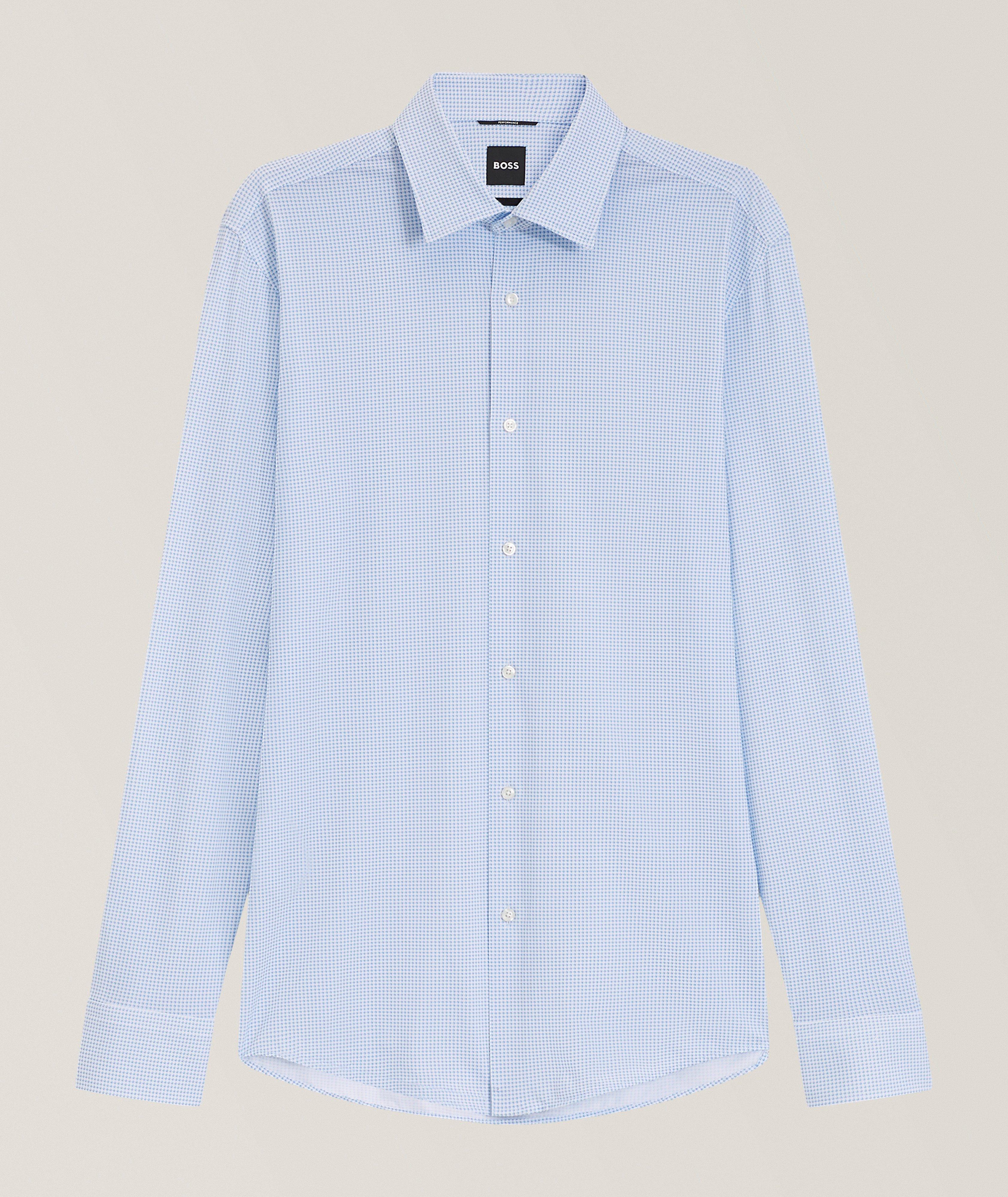 BOSS Slim-Fit Hank Stretch-Jersey Dress Shirt