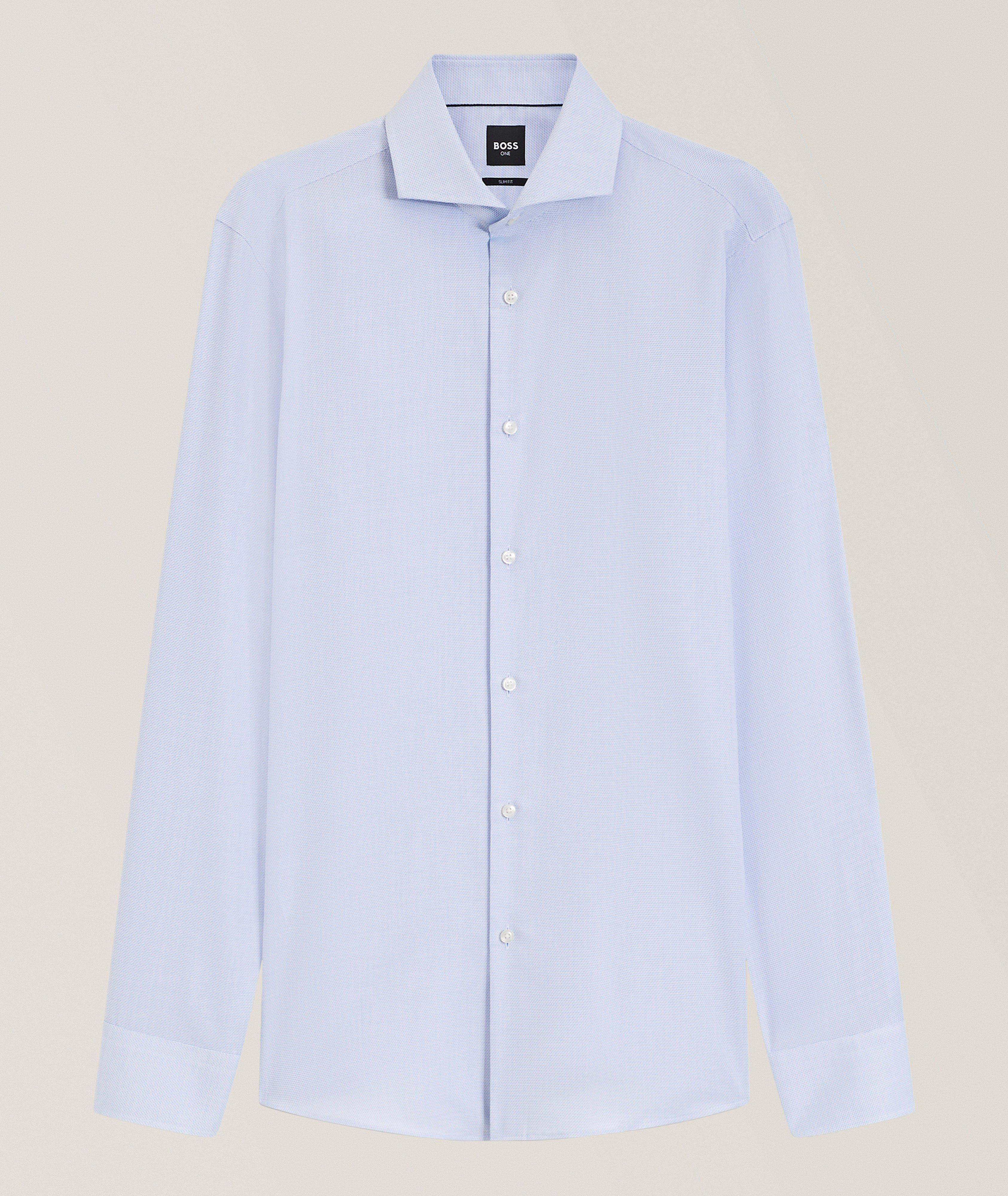 BOSS Hank Slim-Fit Oxford Cotton Dress Shirt