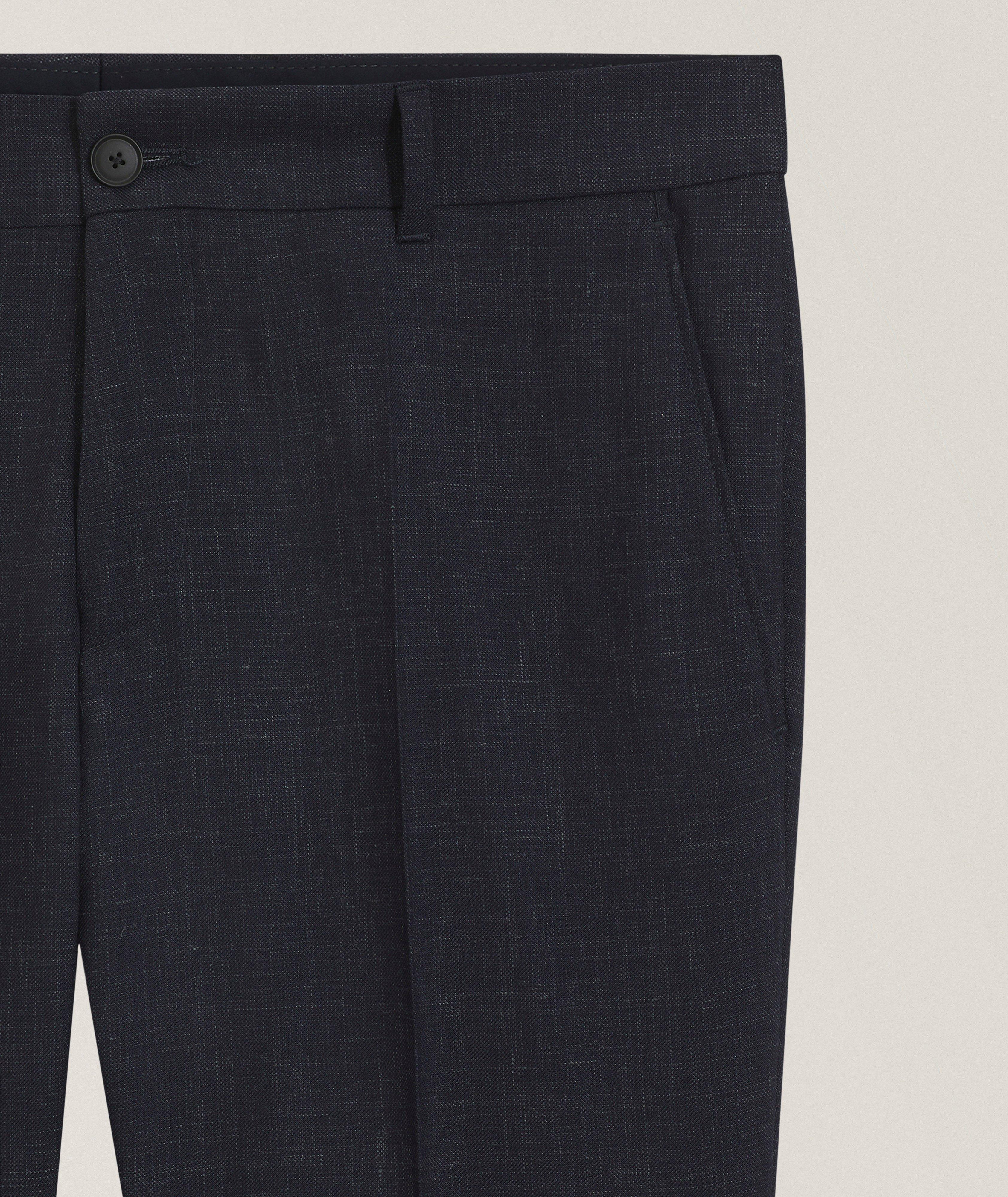 Slim-Fit Wool-Linen Pants image 1