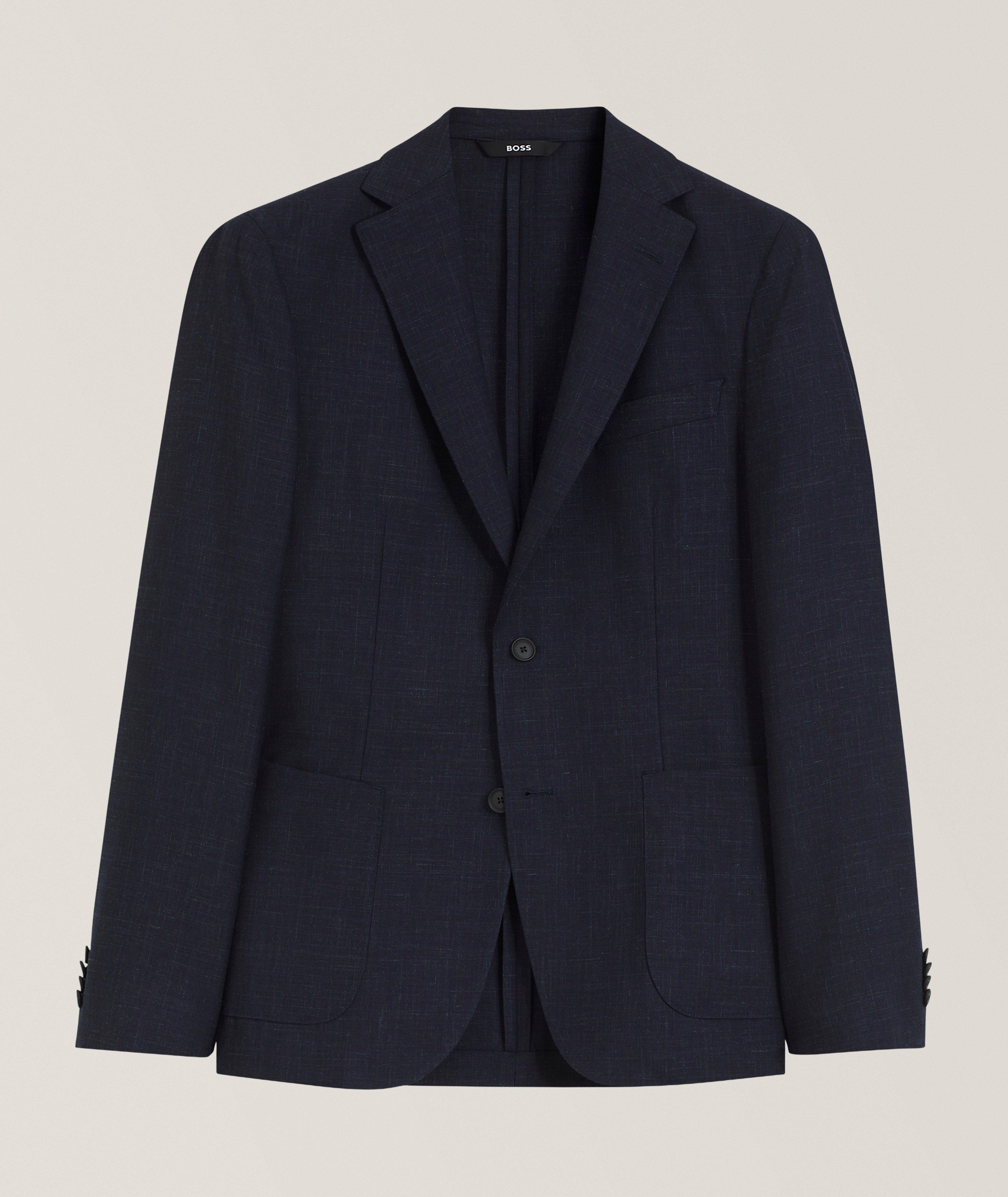 BOSS Hanry Slim-Fit Wool-Linen Sport Jacket 