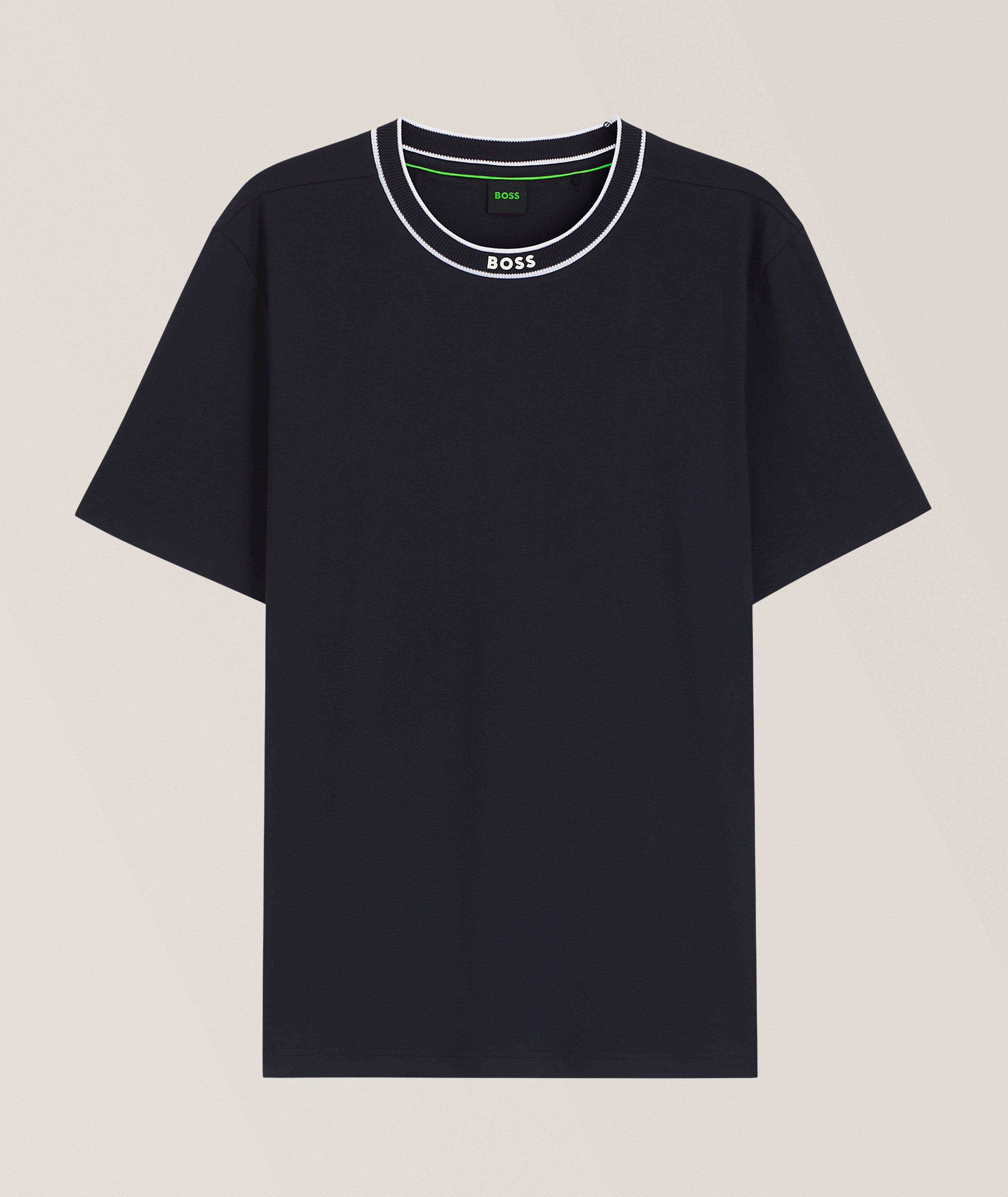 BOSS Logo Collar Cotton Jersey T-Shirt