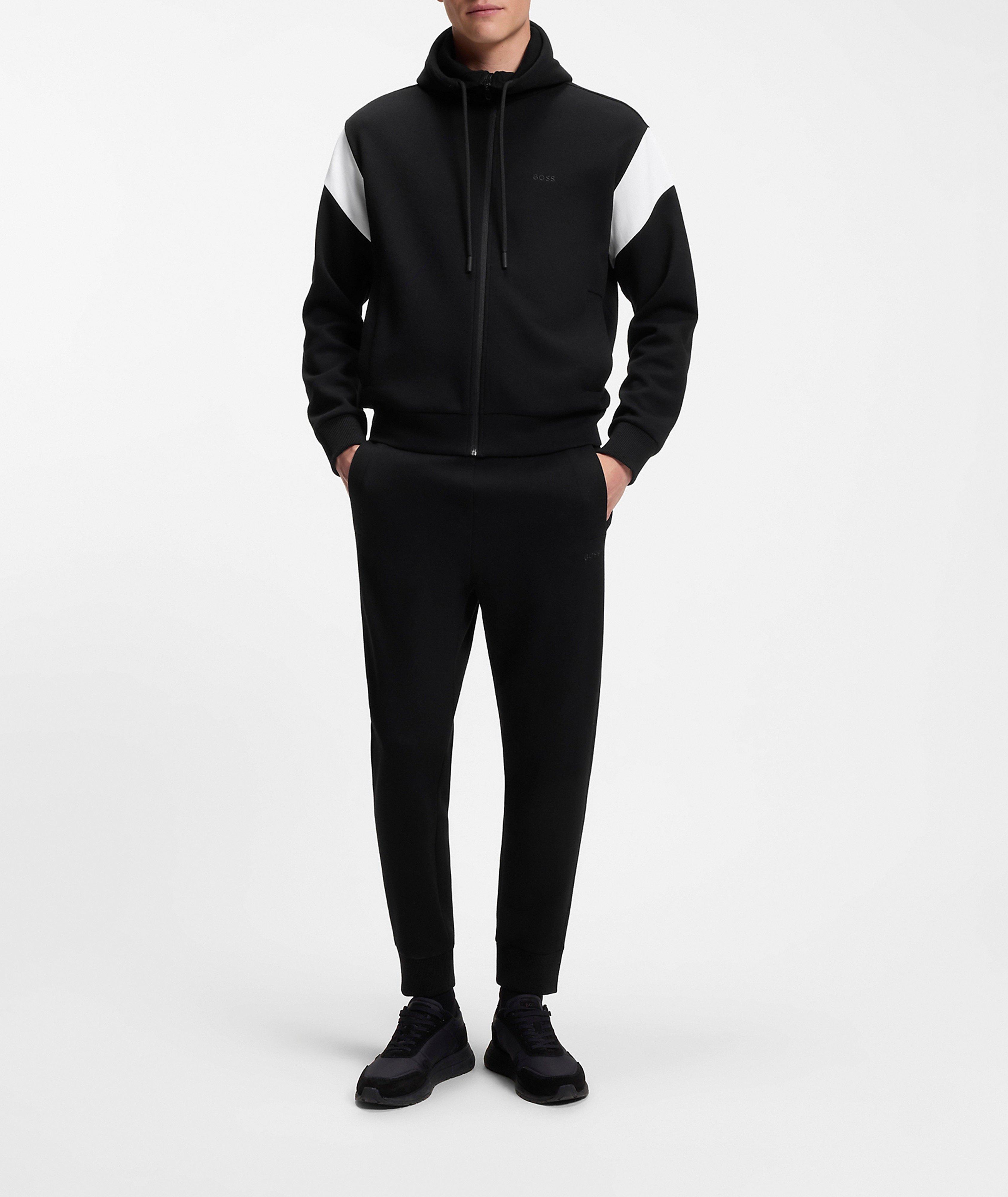 Spacer Piqué Cotton-Blend Hooded Sweater image 4