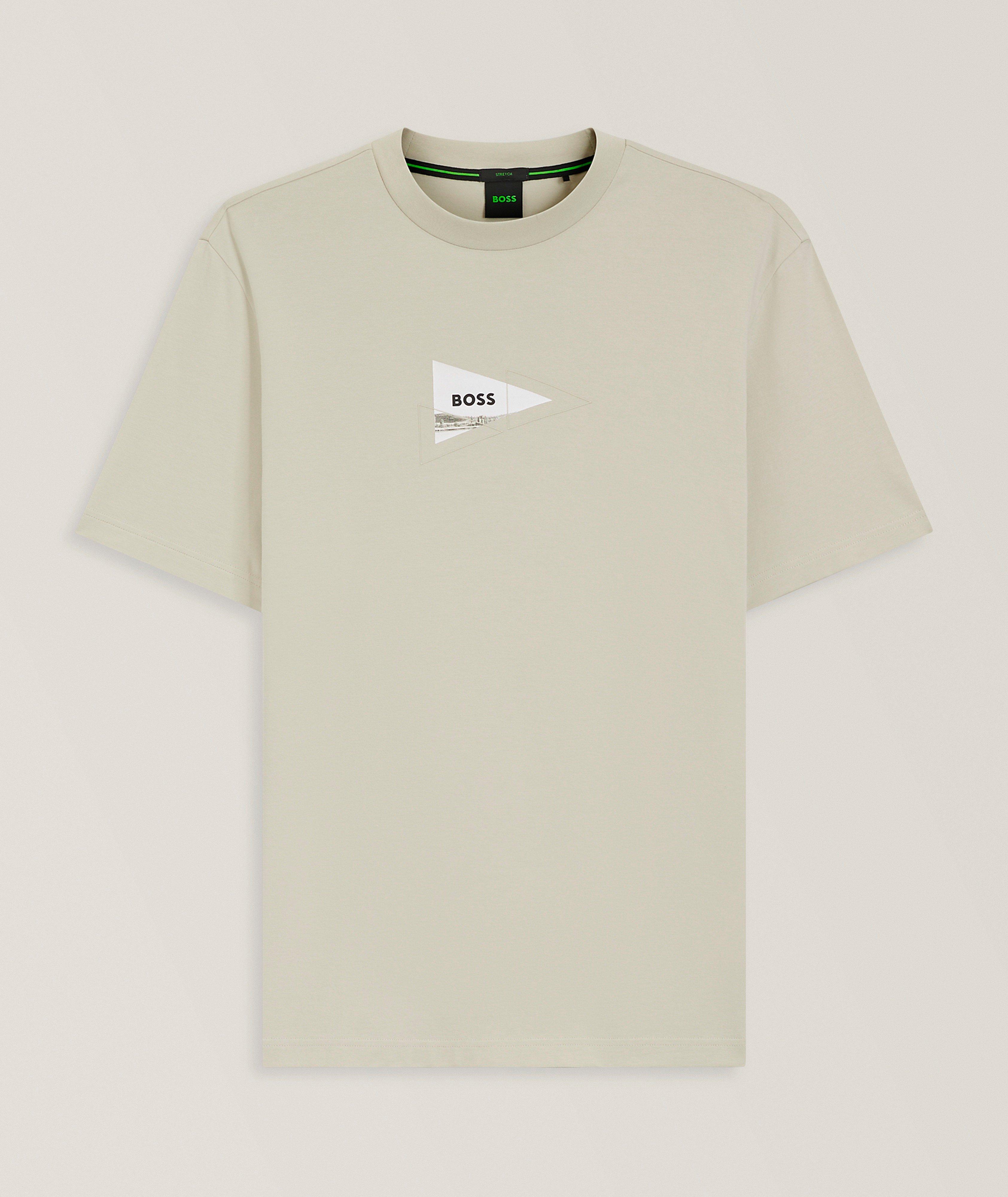 BOSS Photoprint Stretch-Cotton T-Shirt