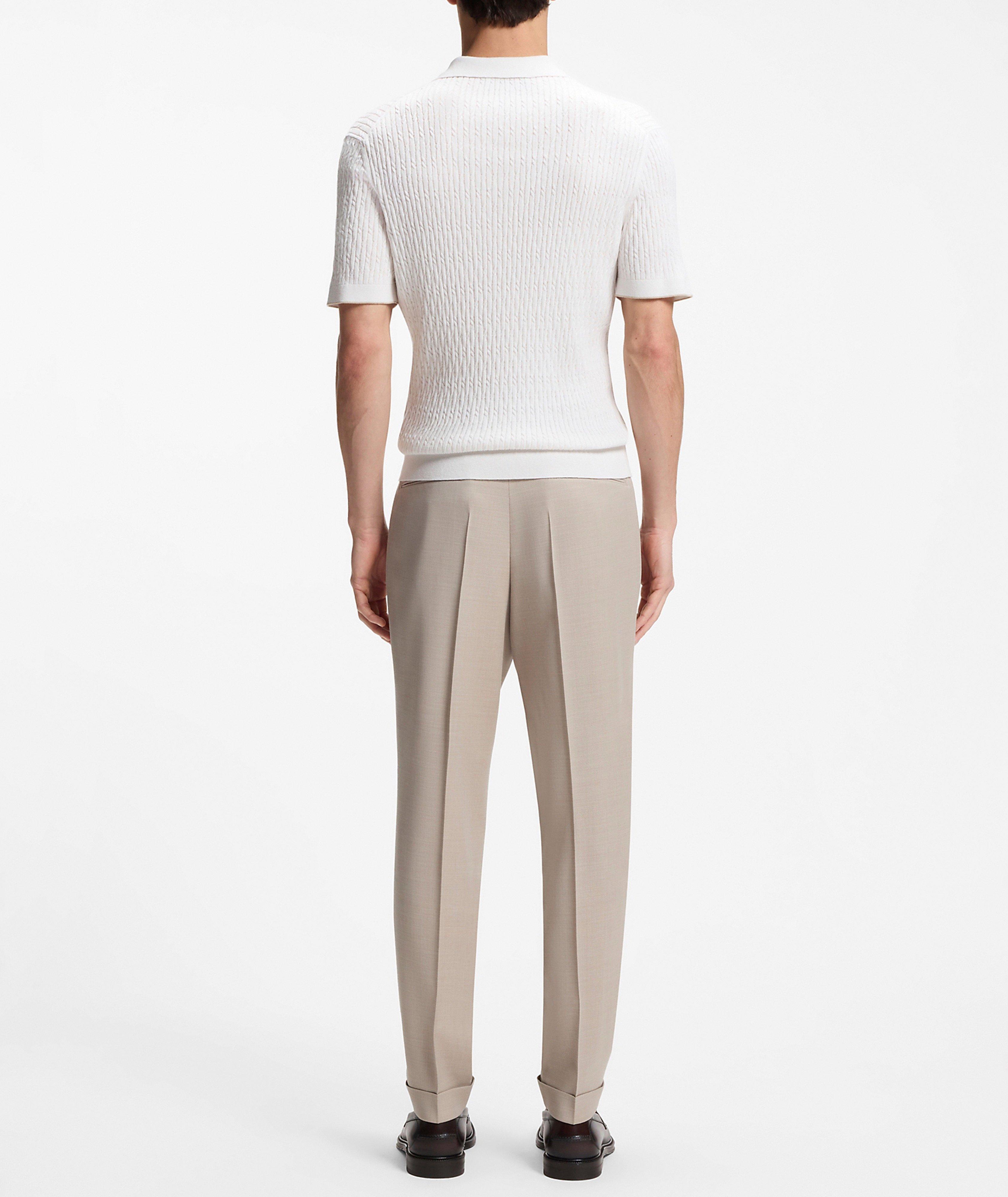 Luciano Cotton-Cashmere Cable Knit Polo image 2
