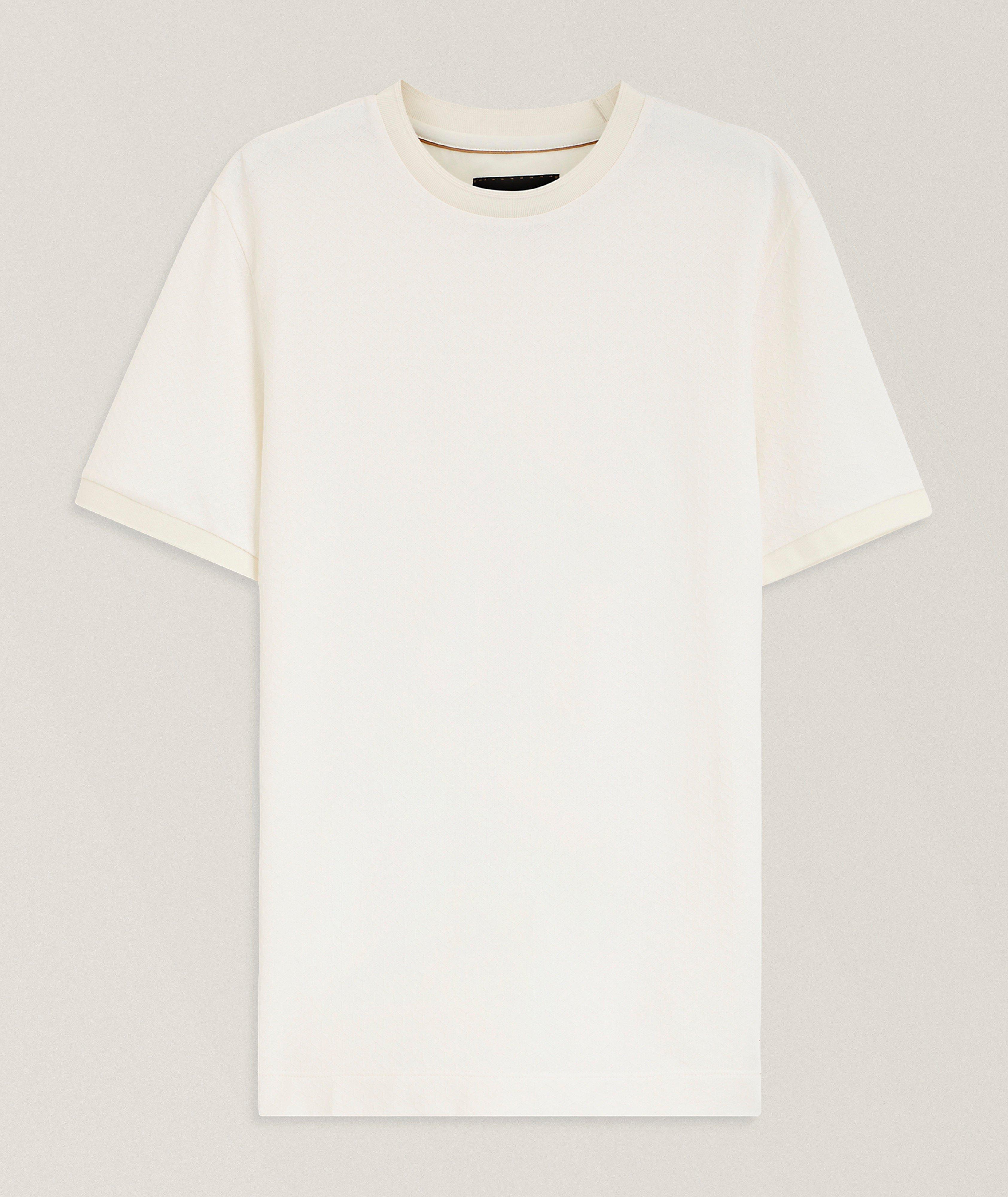BOSS Tesar Jacquard Cotton-Silk T-Shirt 