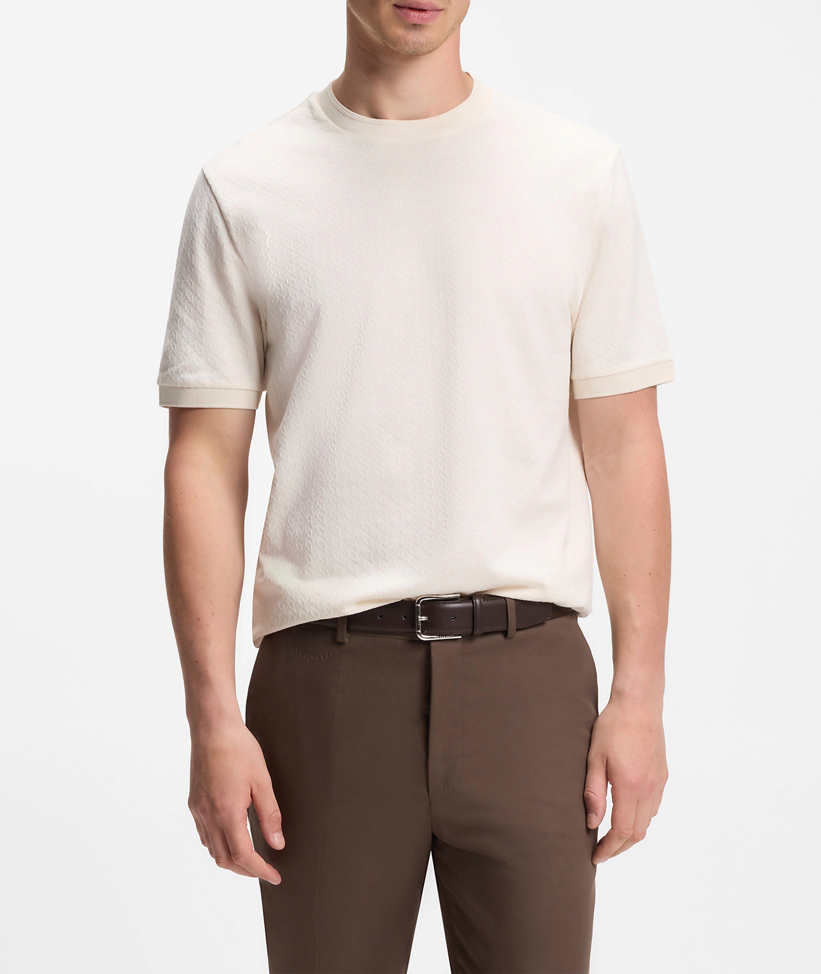 Tesar Jacquard Cotton-Silk T-Shirt  image 1