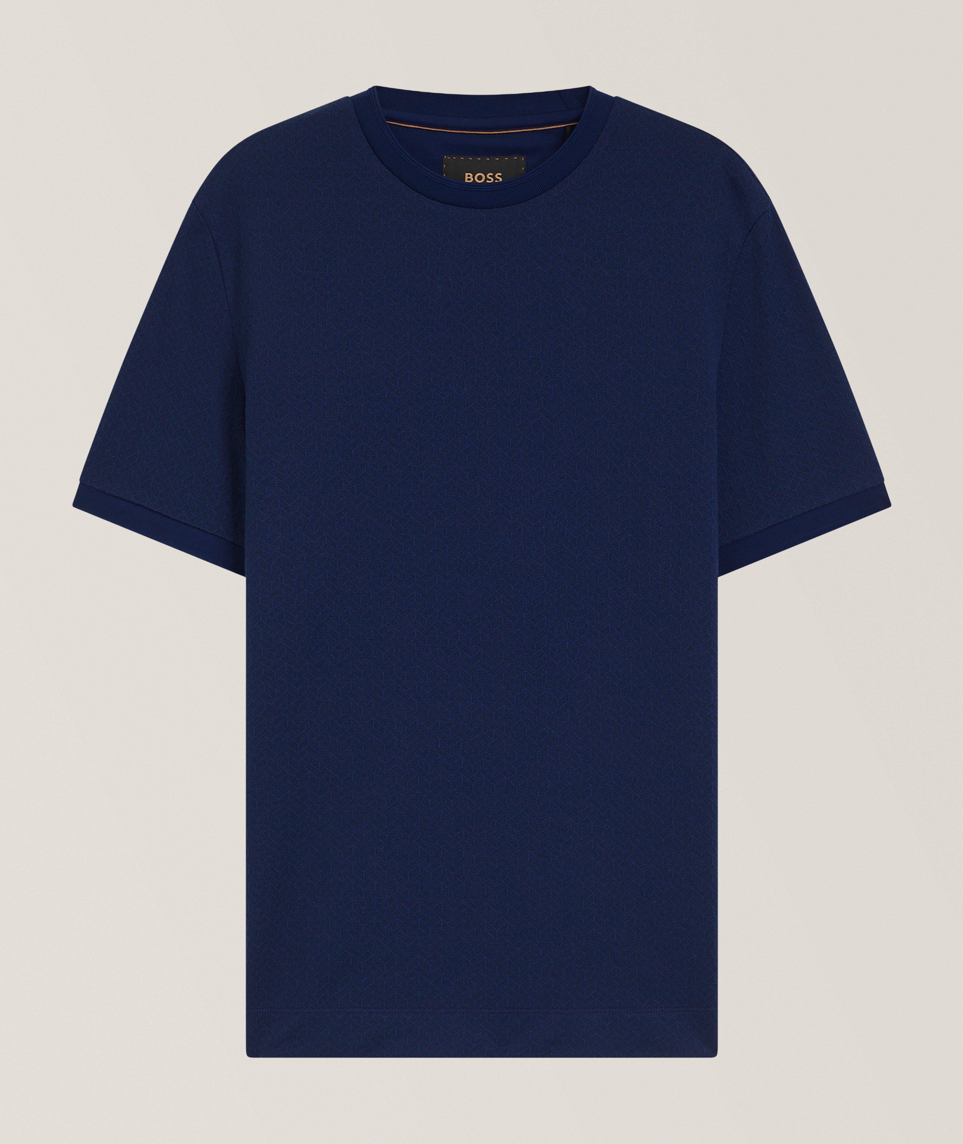 Tesar Jacquard Cotton-Silk T-Shirt  image 0