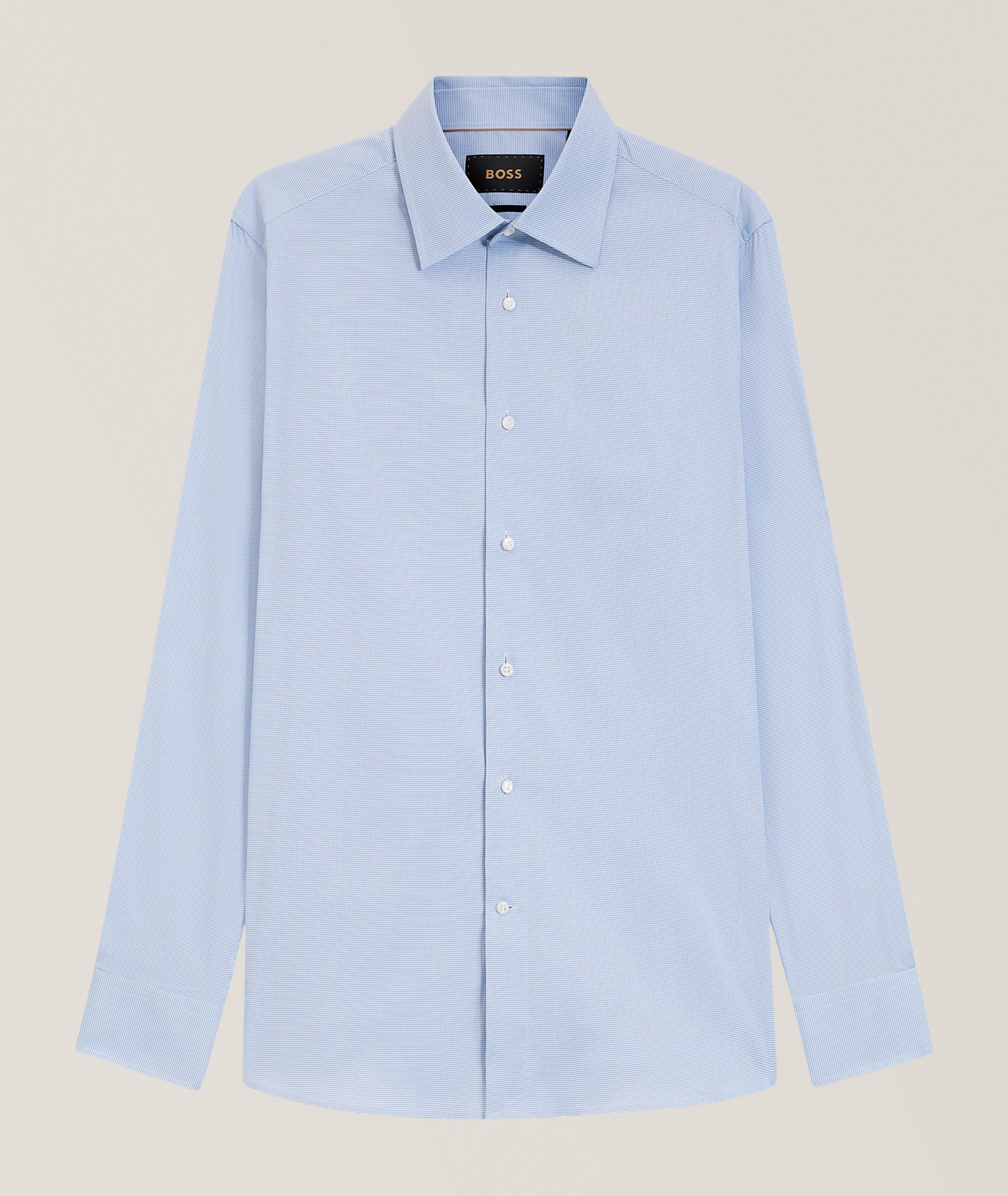 BOSS Slim-Fit Hays Cotton-Blend Dress Shirt