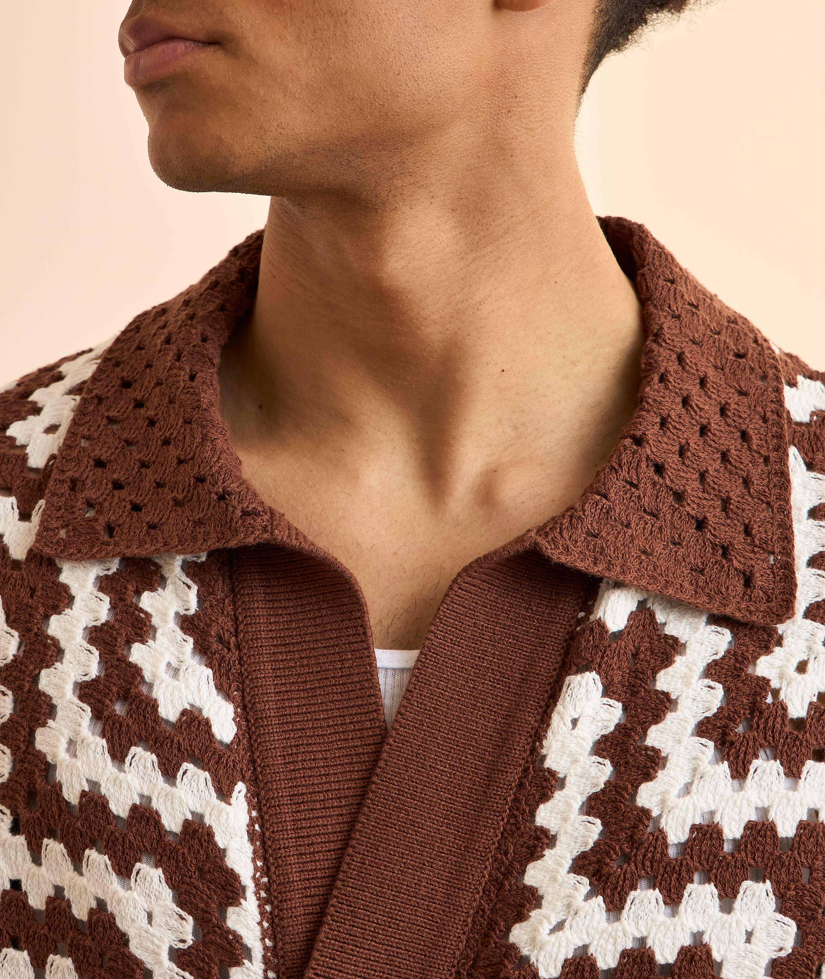 Cardigan coton biologique crochet Pinto image 3