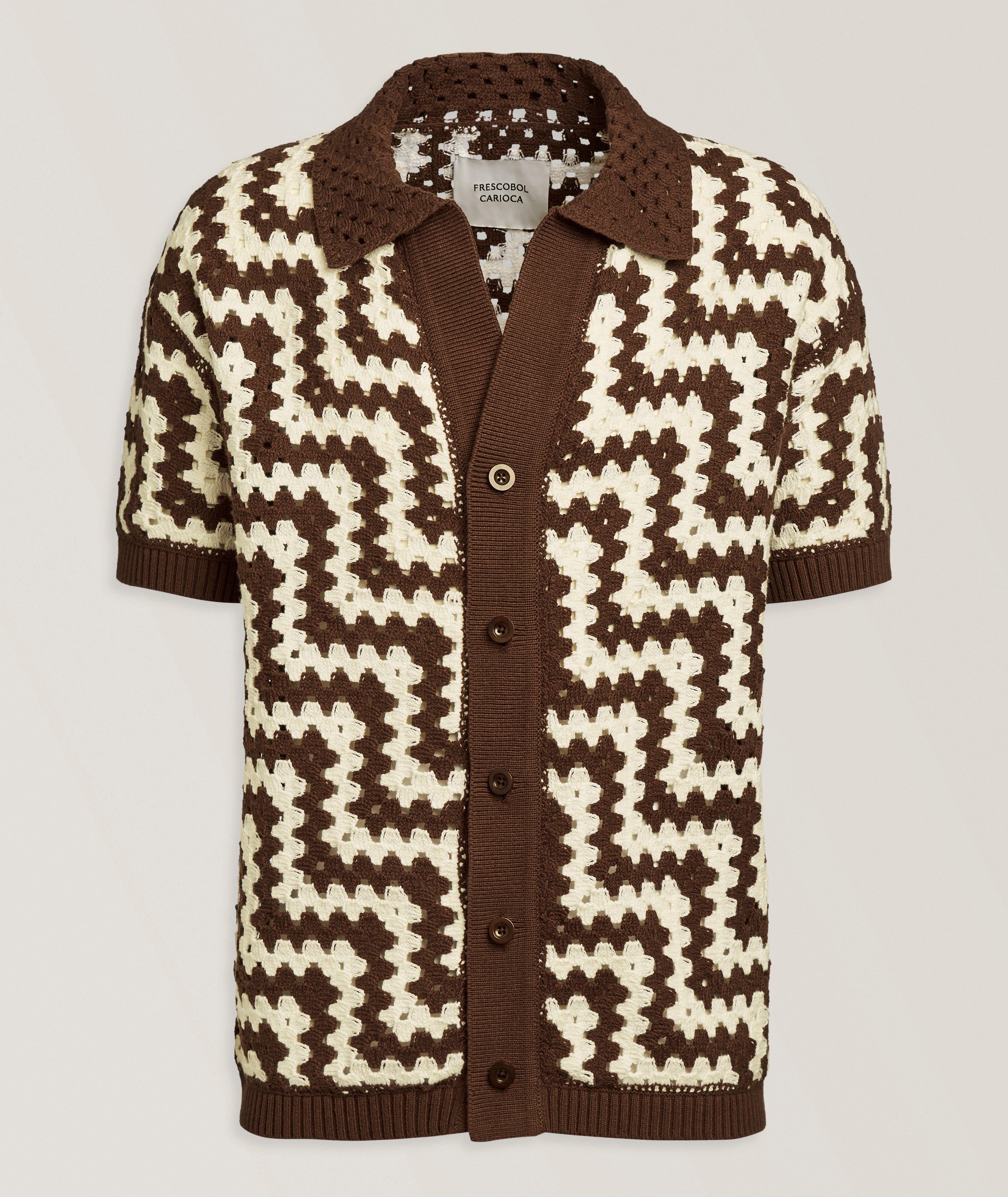 Frescobol Carioca Cardigan coton biologique crochet Pinto