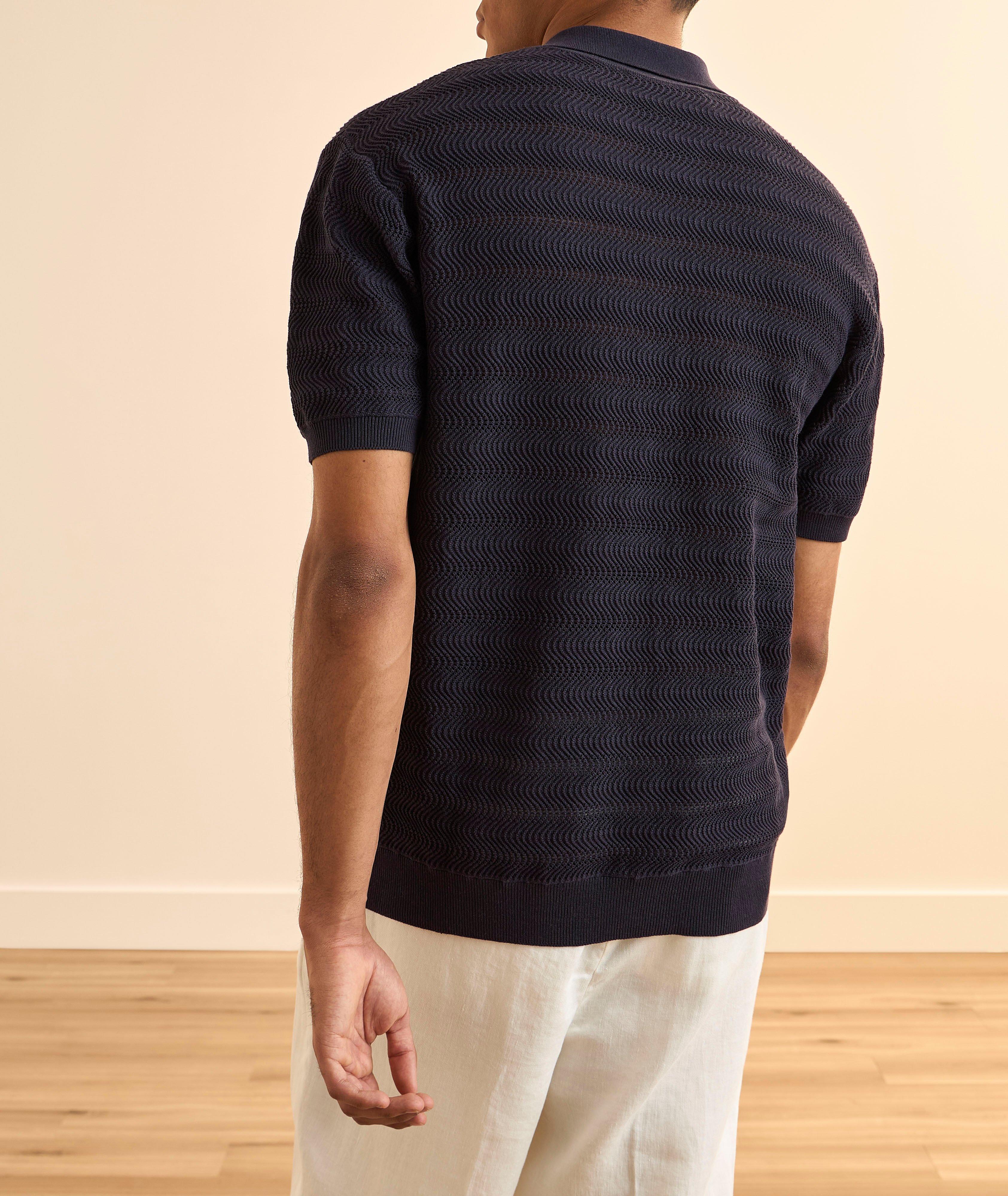 Vidal Jacquard Cotton Knit Polo  image 2