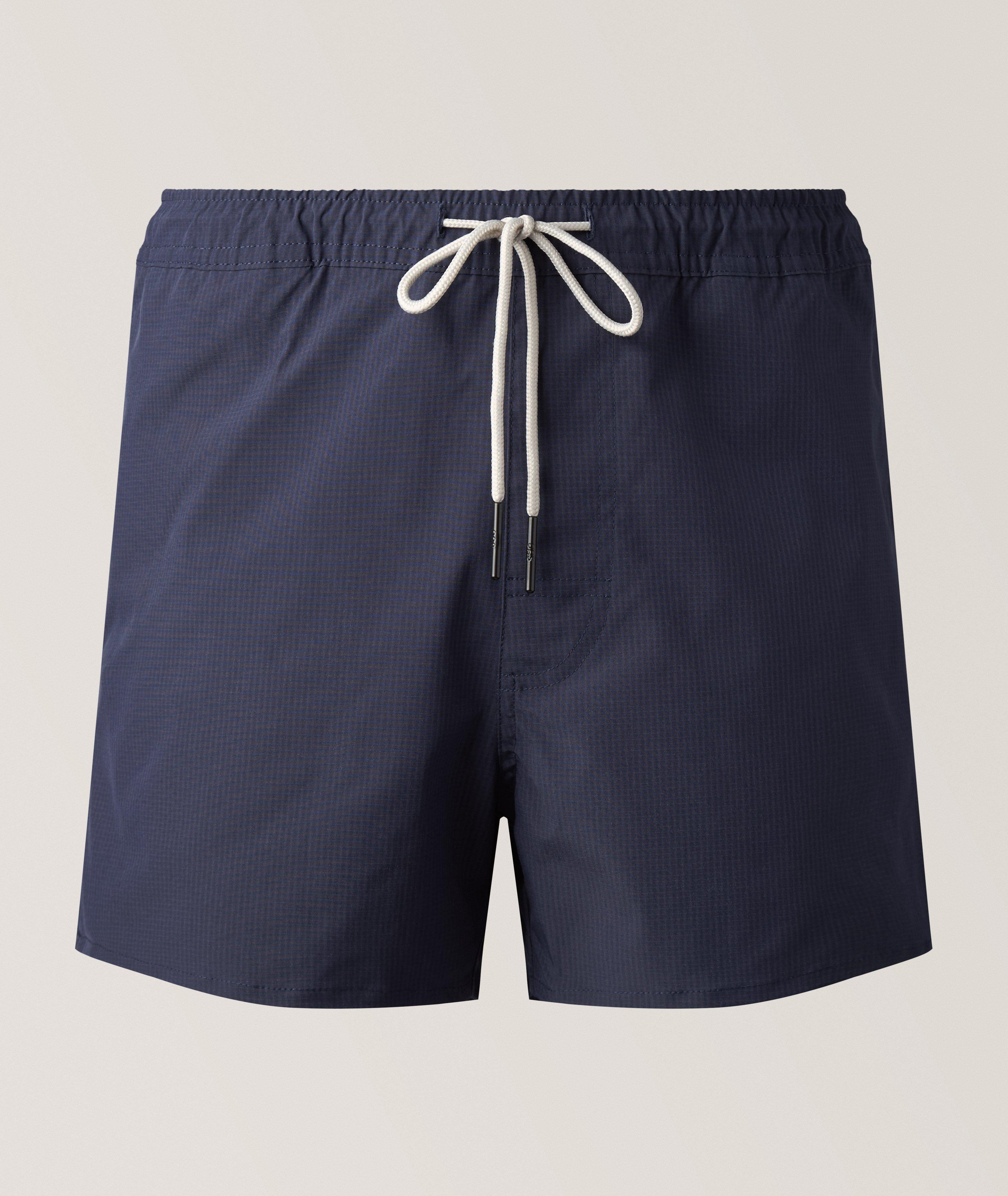 Short de bain micro-carreaux ton sur ton image 0