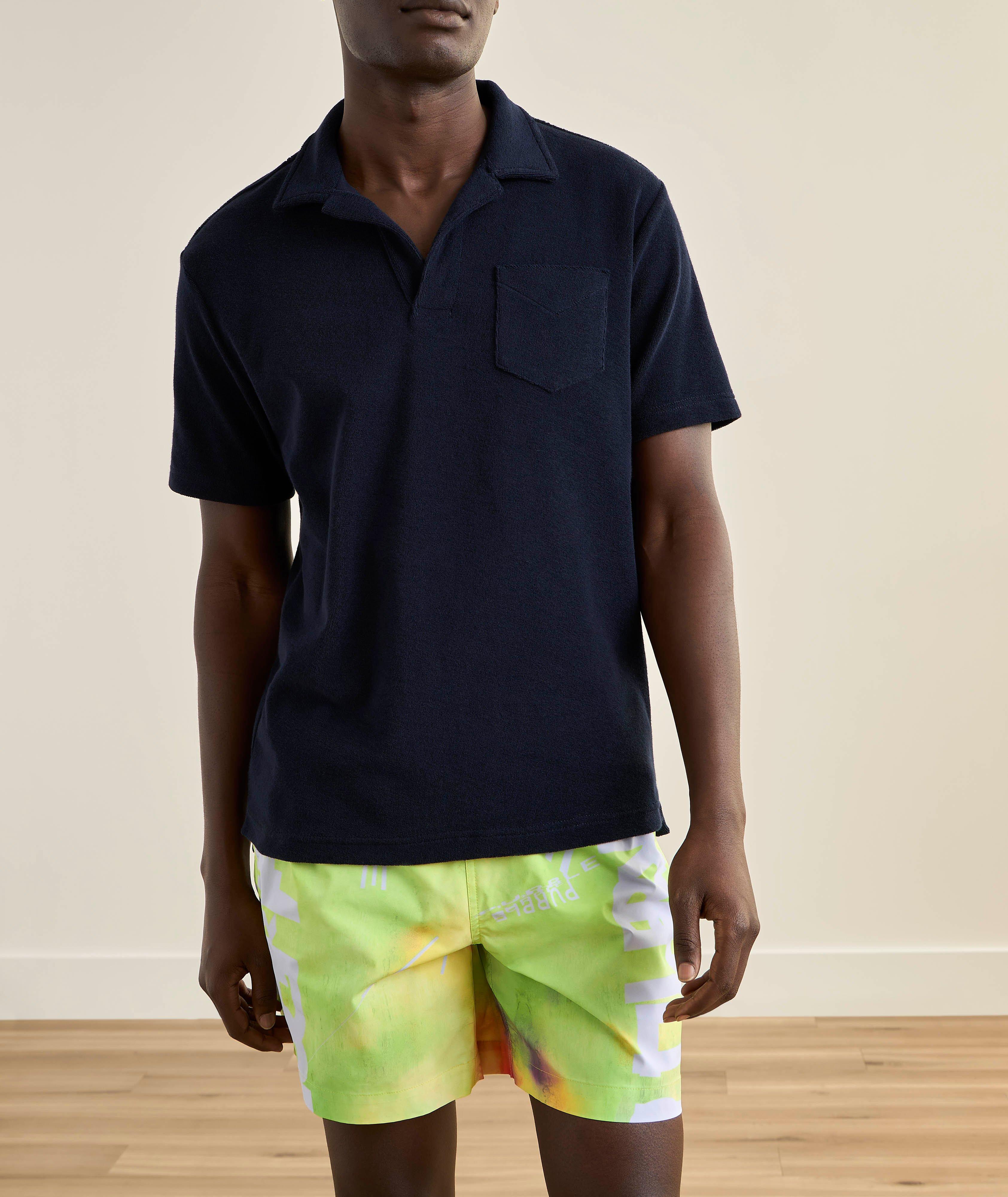 Terry Cotton Johnny Collar Polo image 1