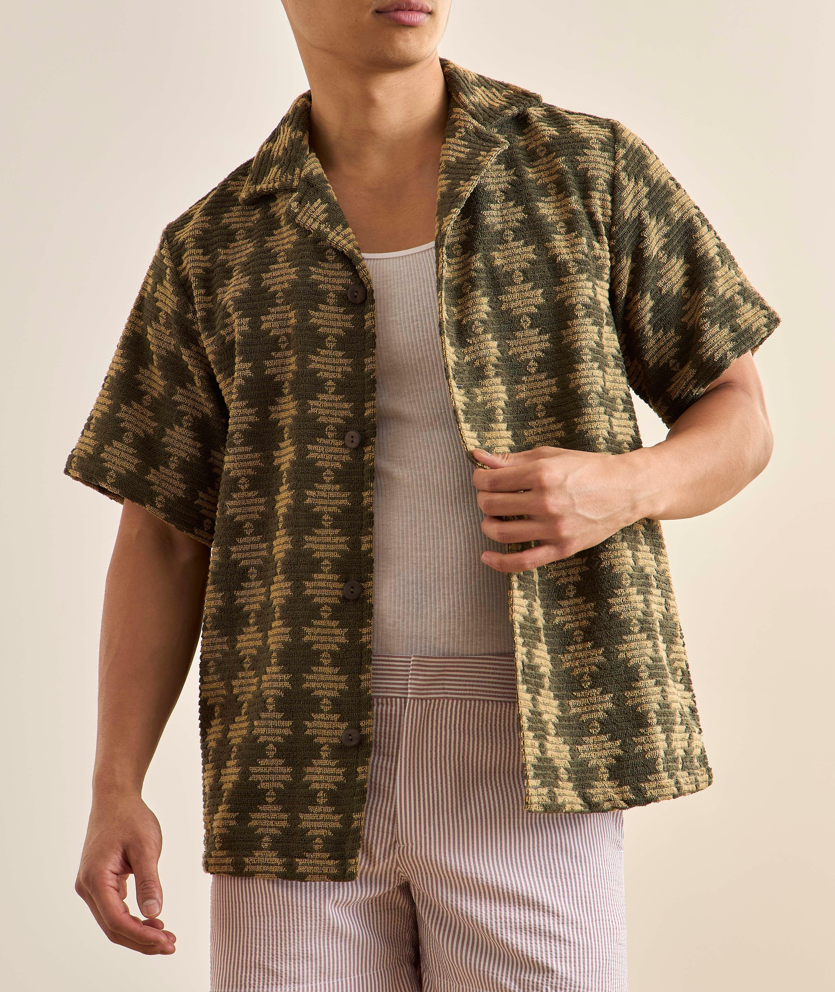 Forti Jacquard Terry Cotton Camp Shirt image 1