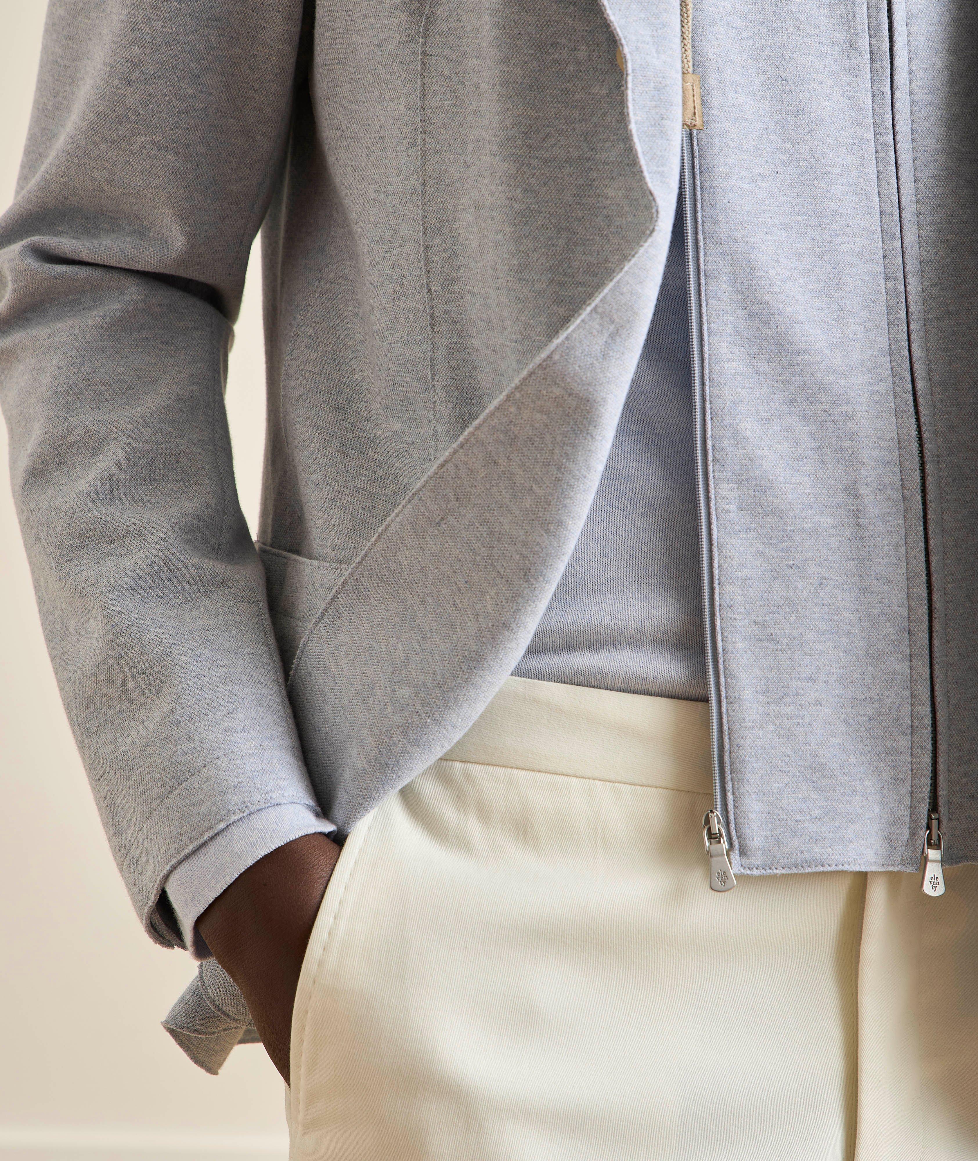Mélange Stretch-Cotton Sport Jacket  image 2