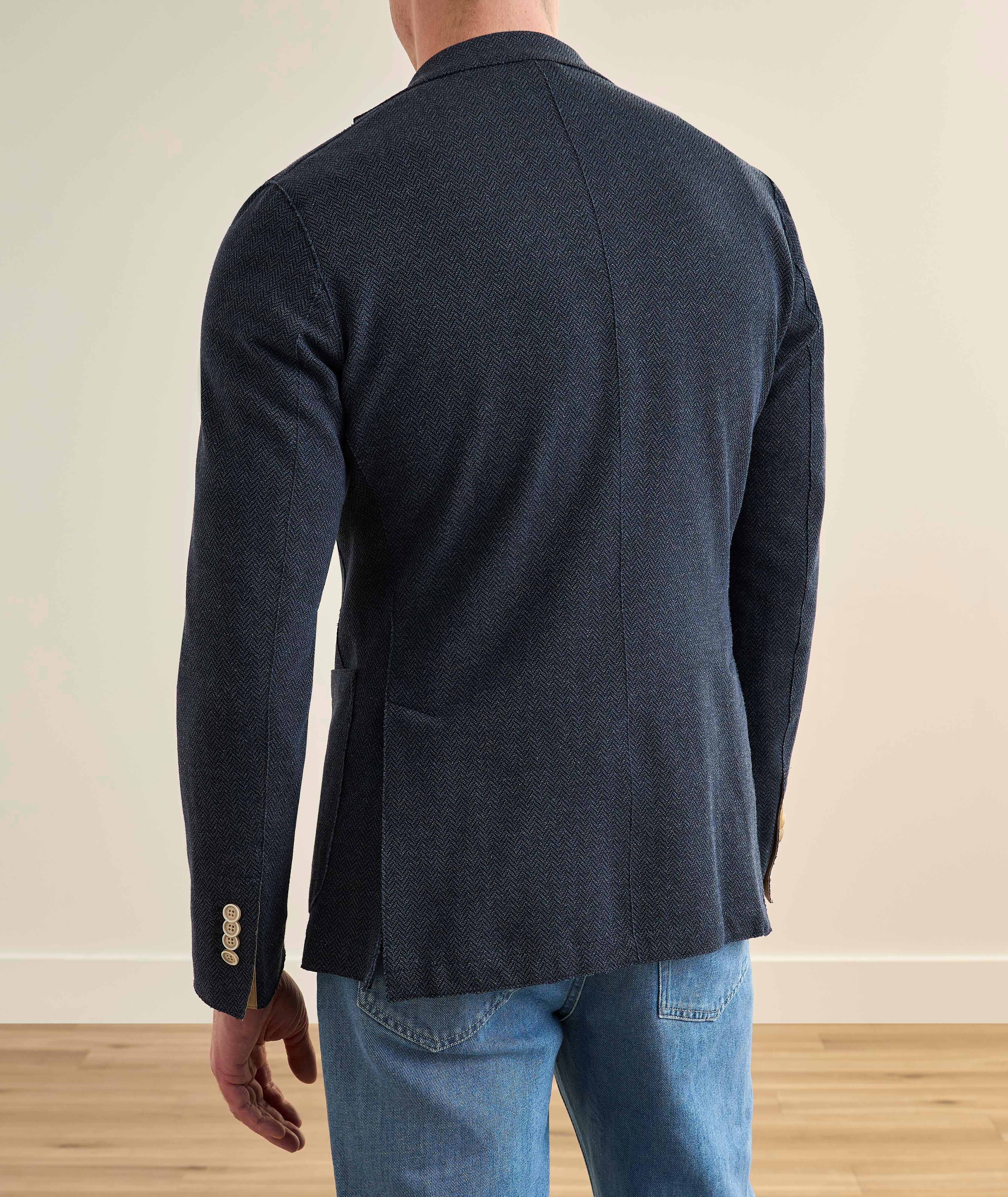 Veston sport coton-mélange chevron image 1