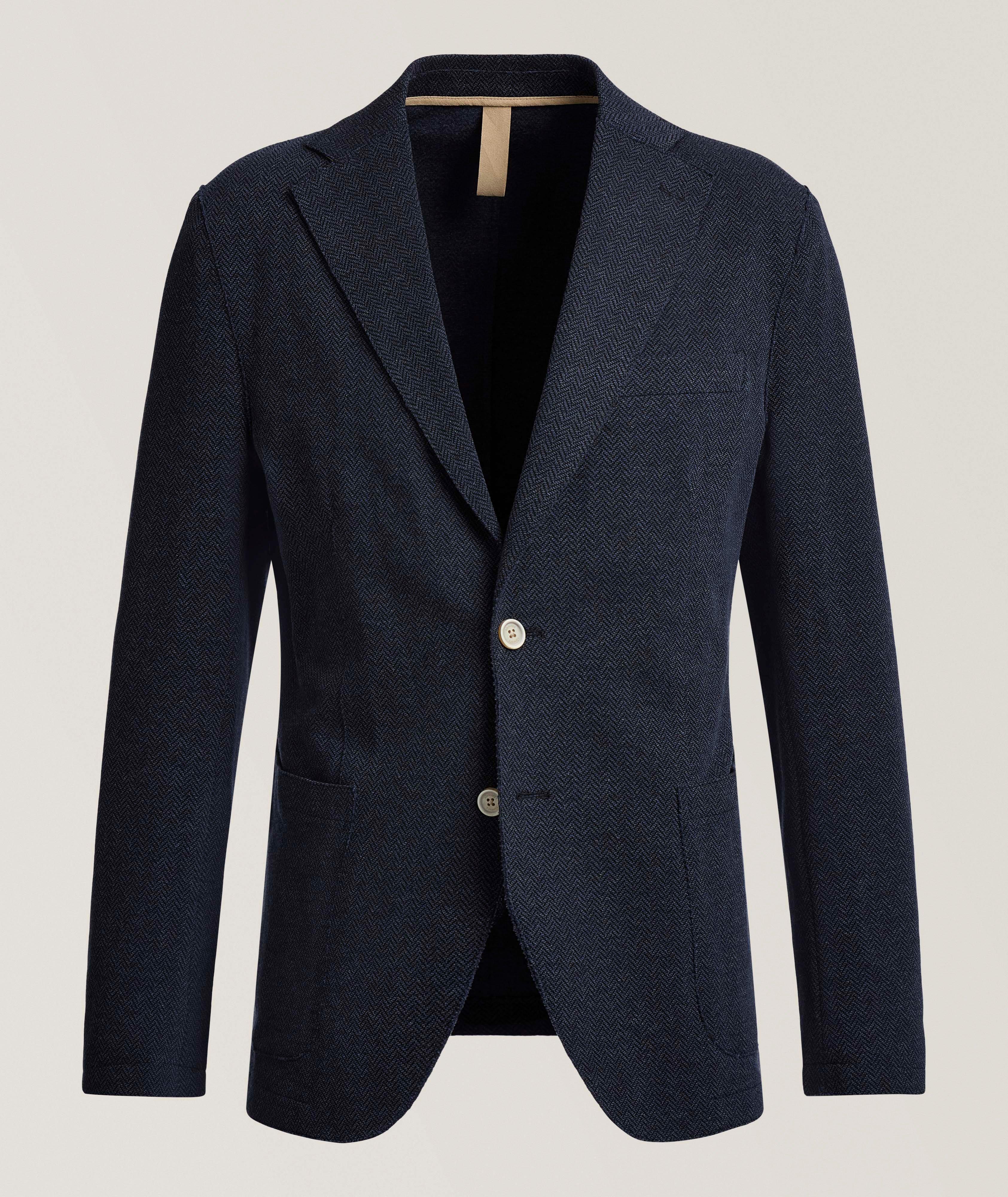 Eleventy Veston sport coton-mélange chevron