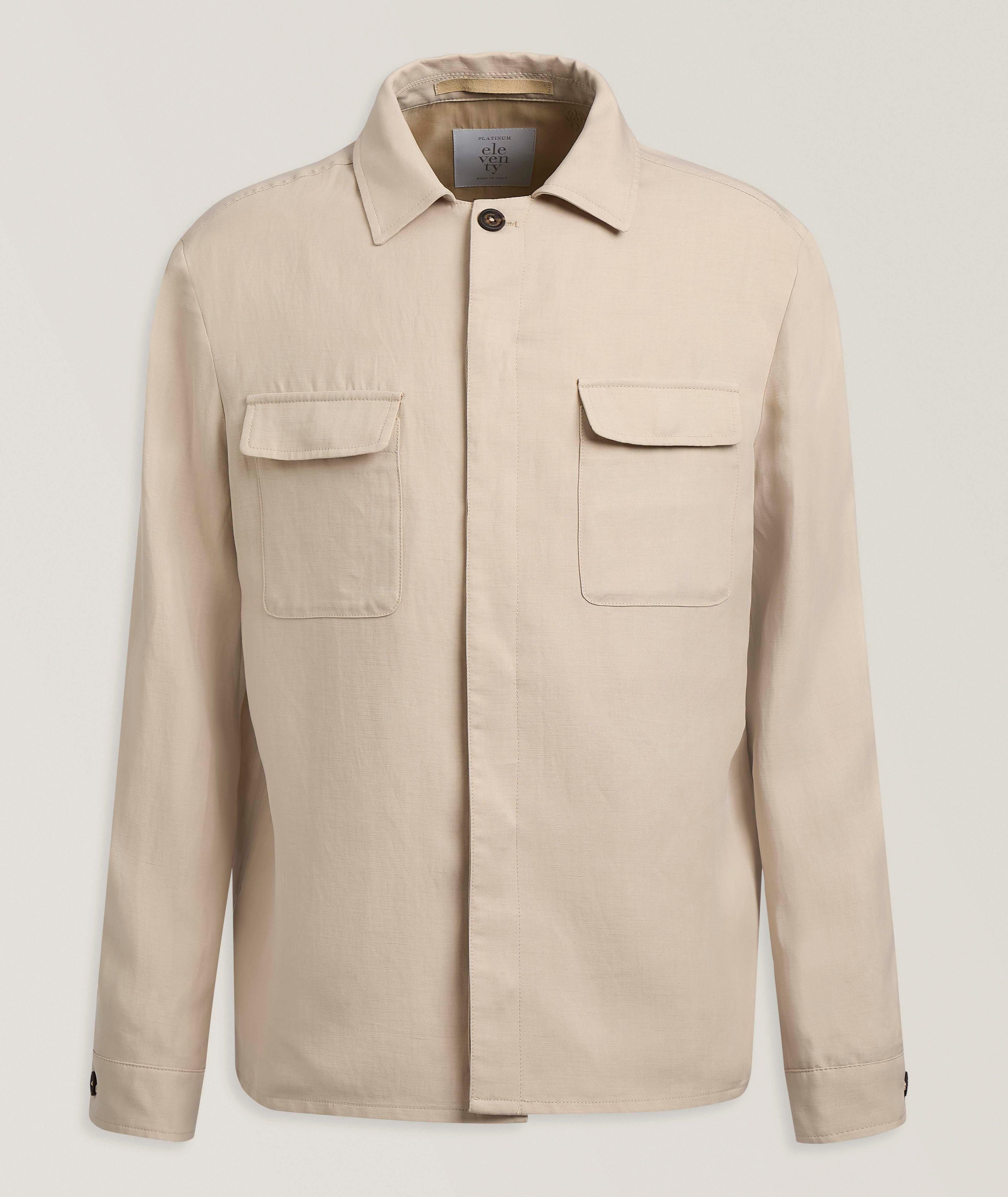 Eleventy Lyocell-Linen Overshirt