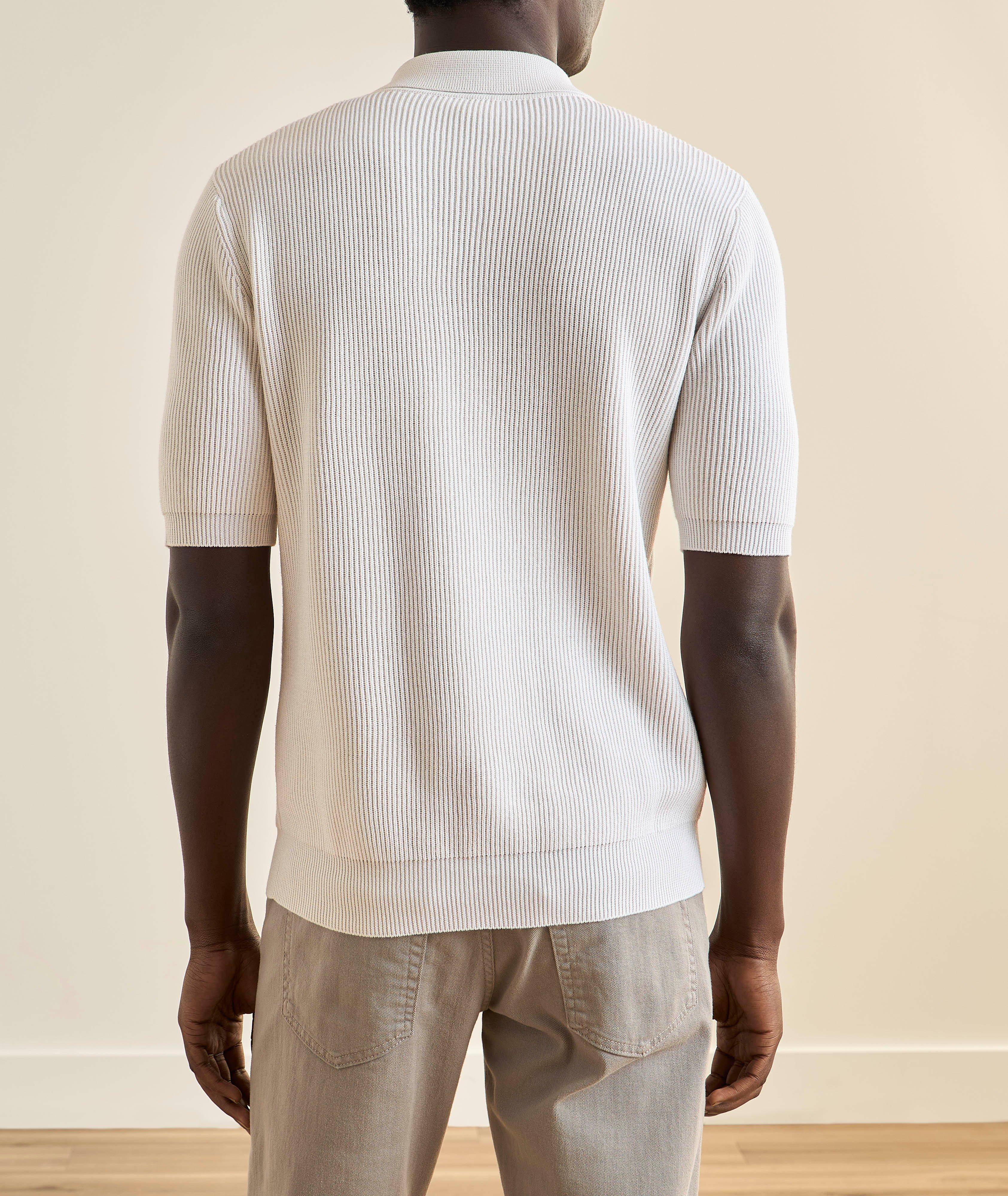 Ribbed-Knit Cotton-Cashmere Polo image 1