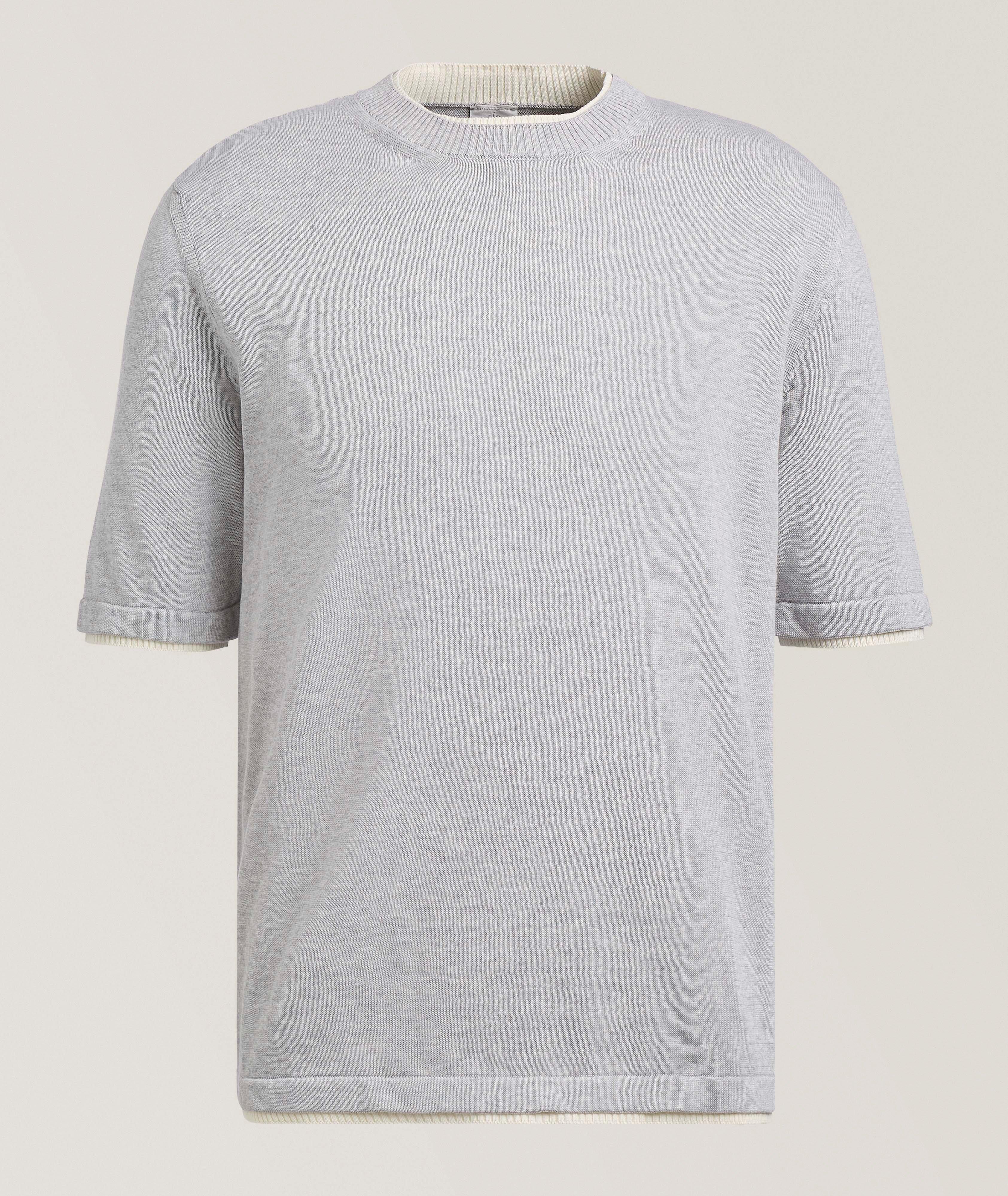 Eleventy Layered Cotton Knit T-Shirt 