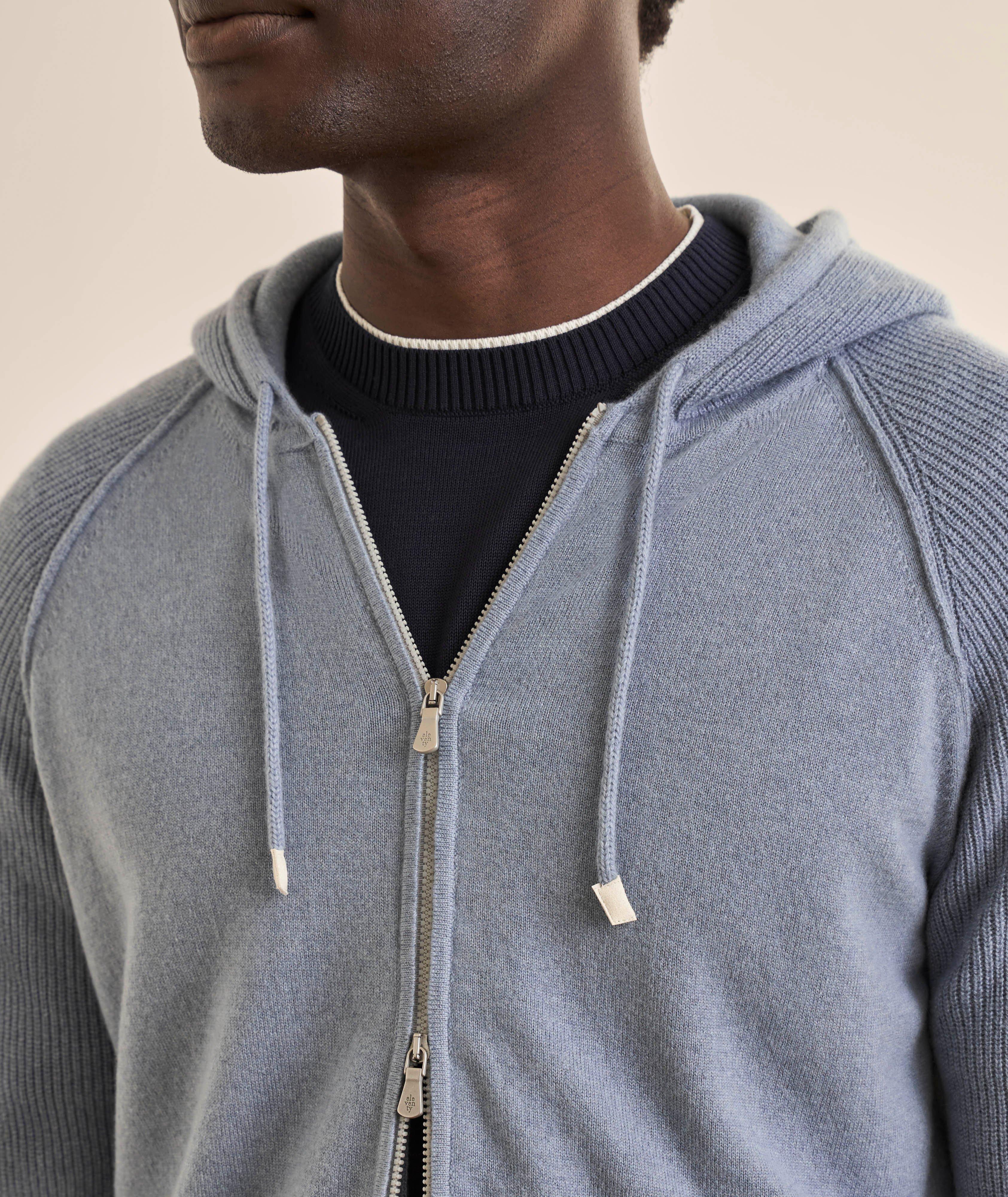 Pull à capuche cachemire bordures contrastées image 3