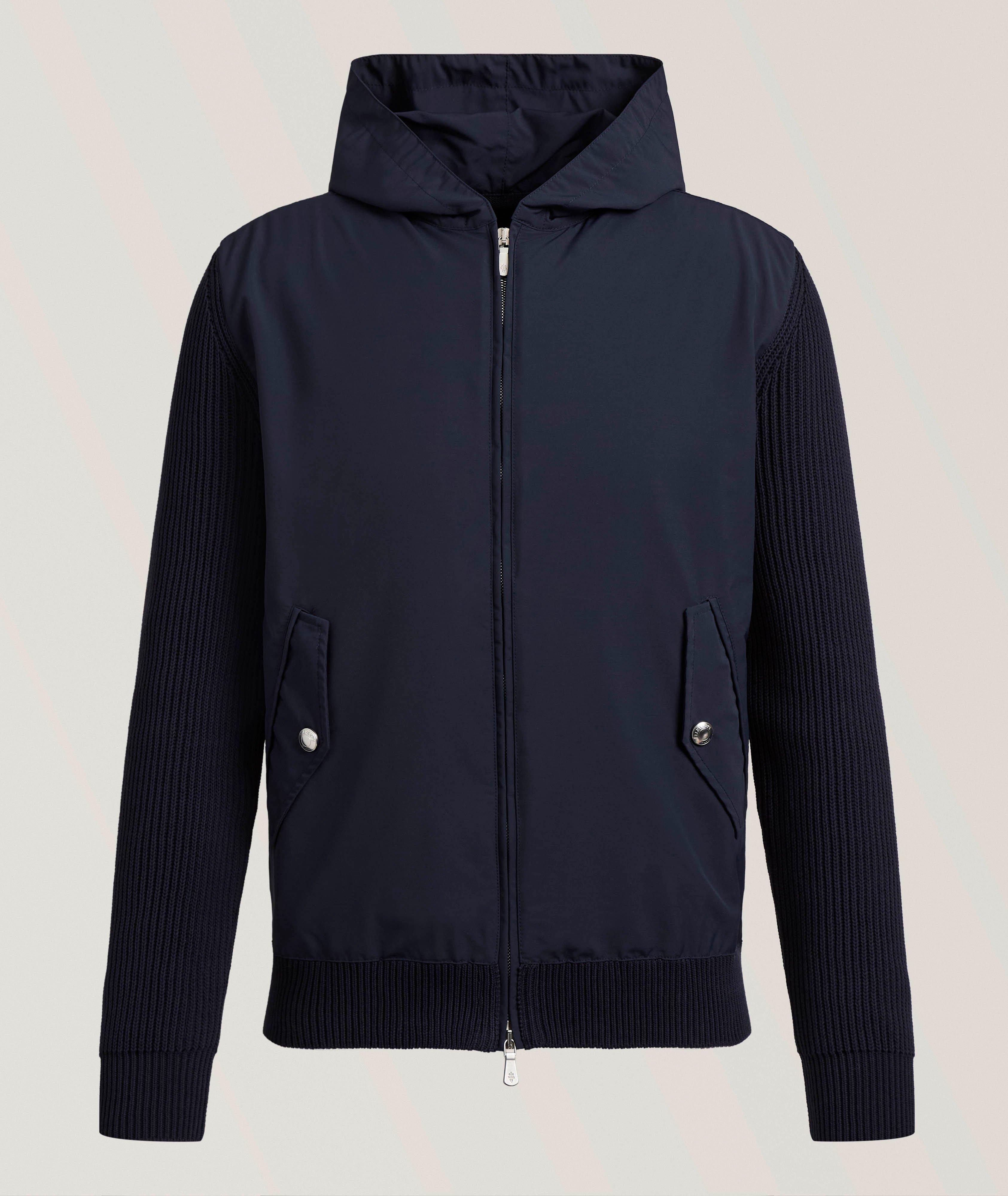 Knit Hybrid Hooded Sweater  image 0