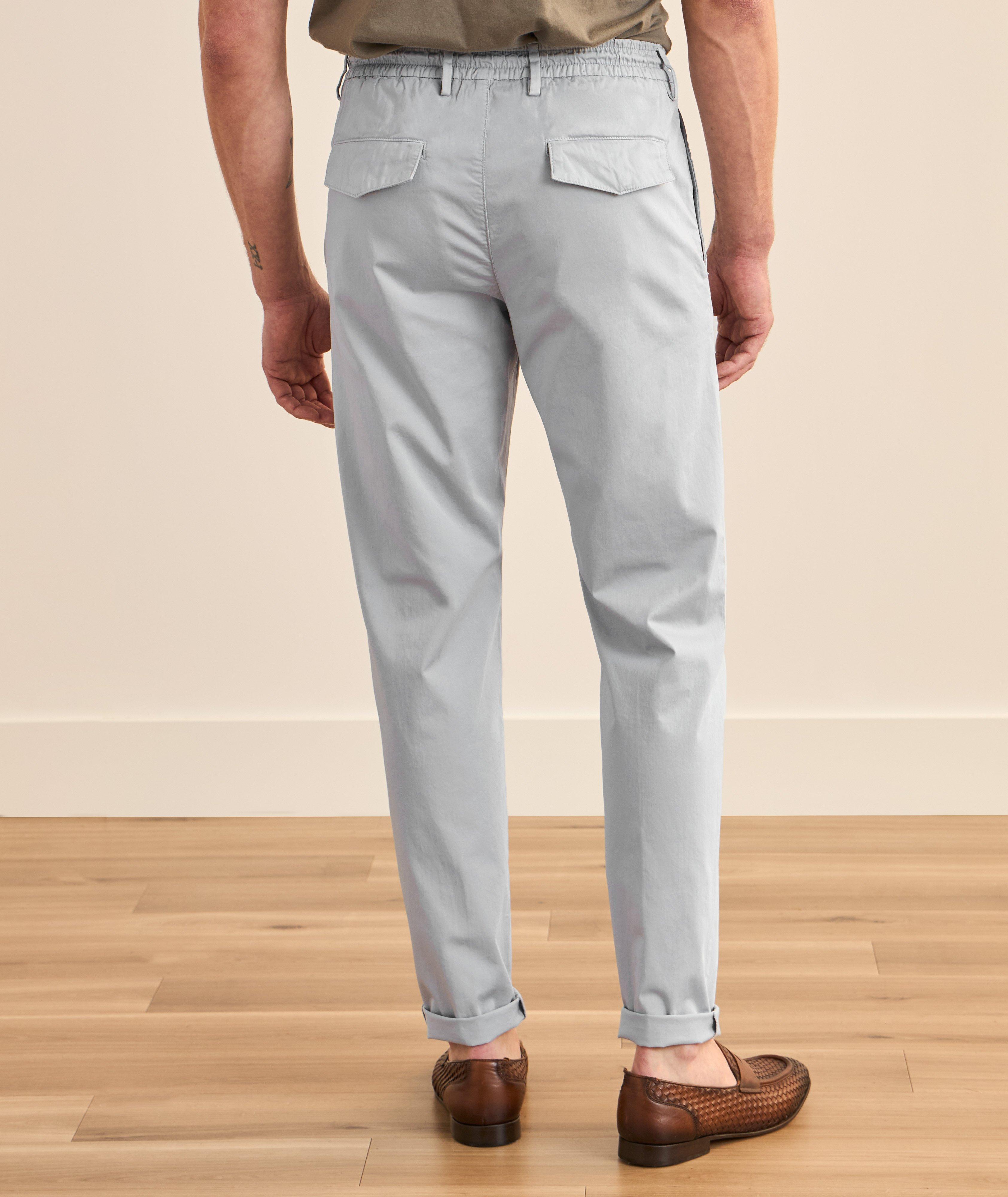 Joggers plissés coton extensible image 2