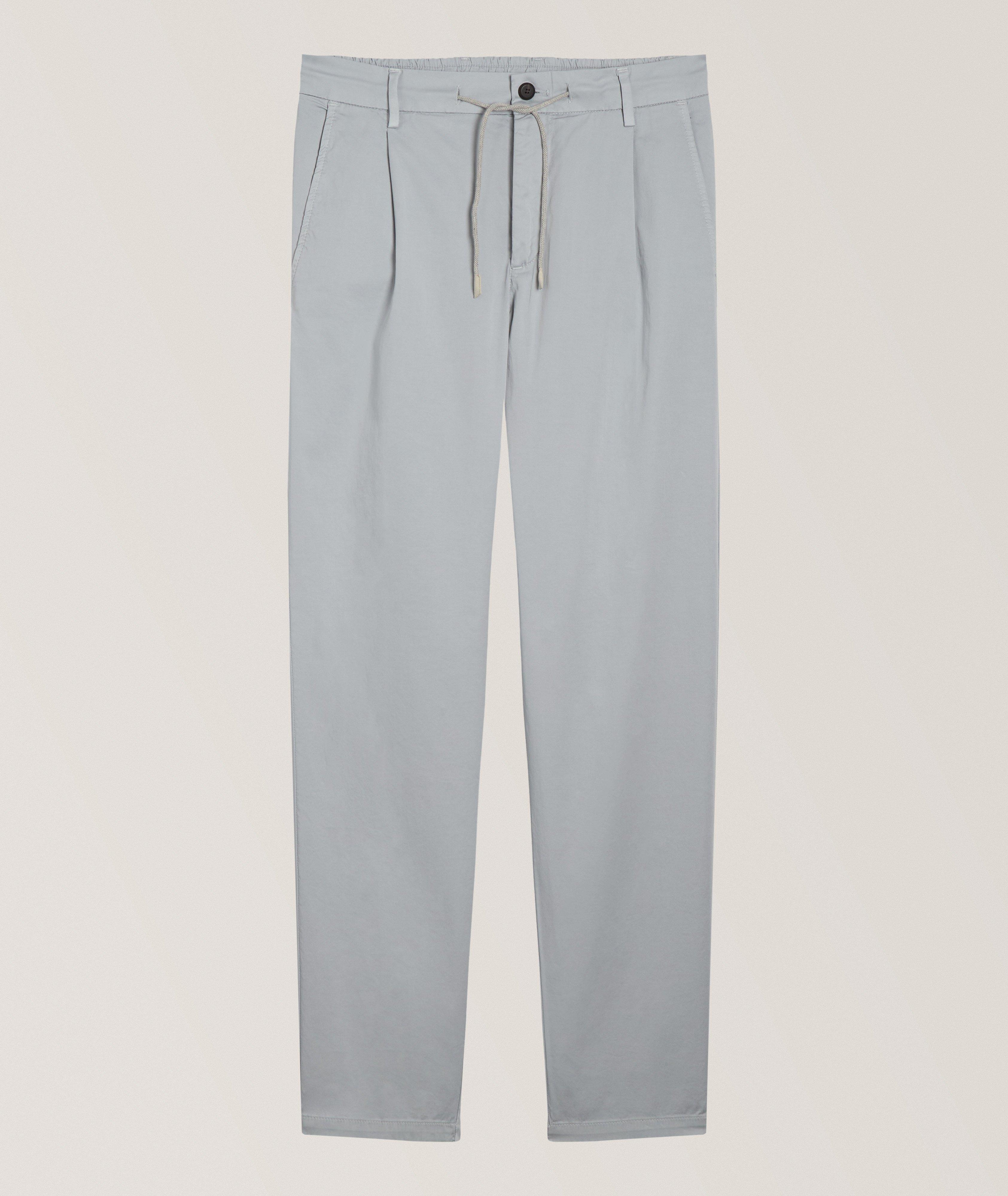 Joggers plissés coton extensible image 0