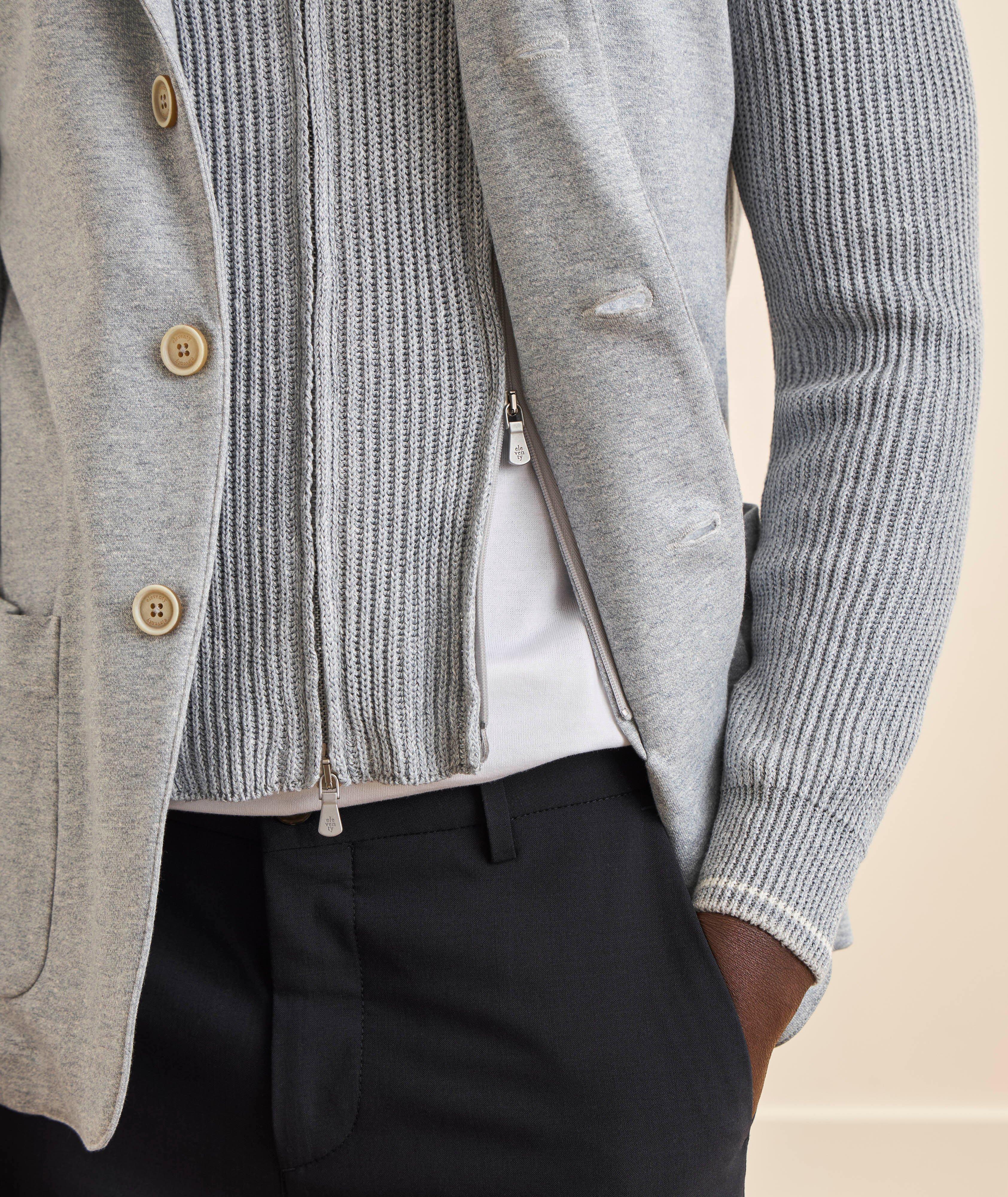 Knit Bib Cotton-Linen Sport Jacket image 4