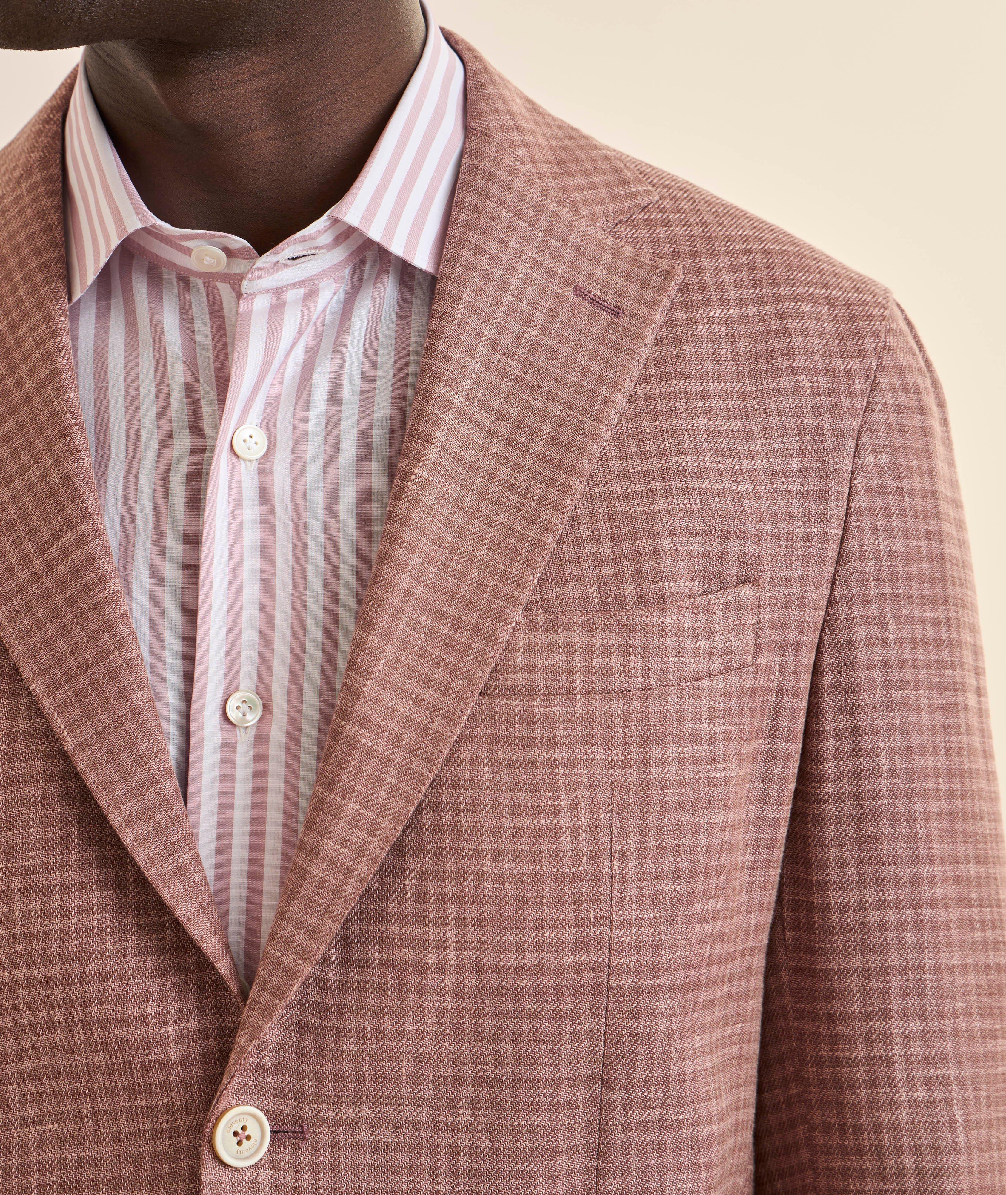 Checked Linen-Blend Sport Jacket image 3