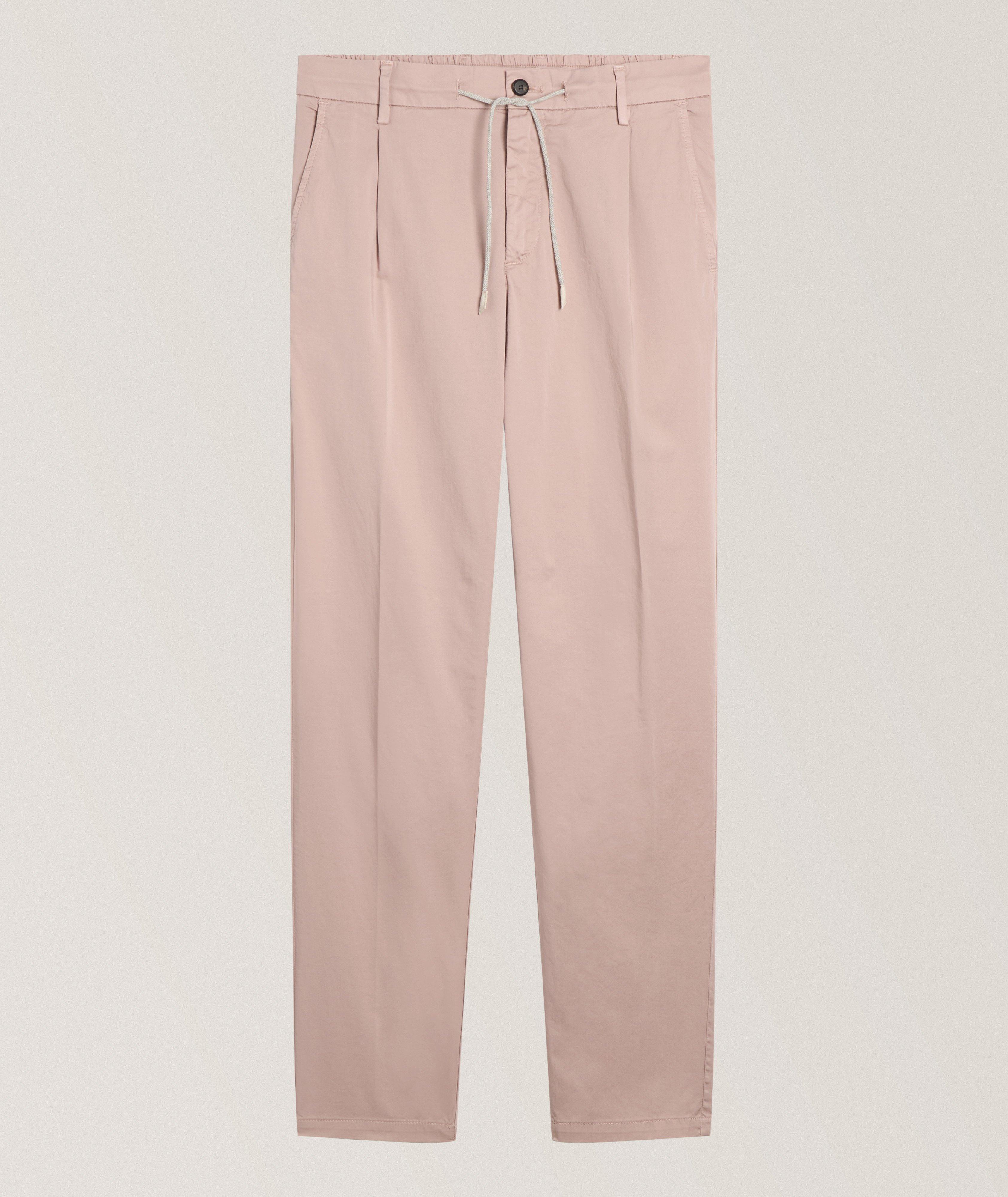 Joggers plissés coton extensible image 0