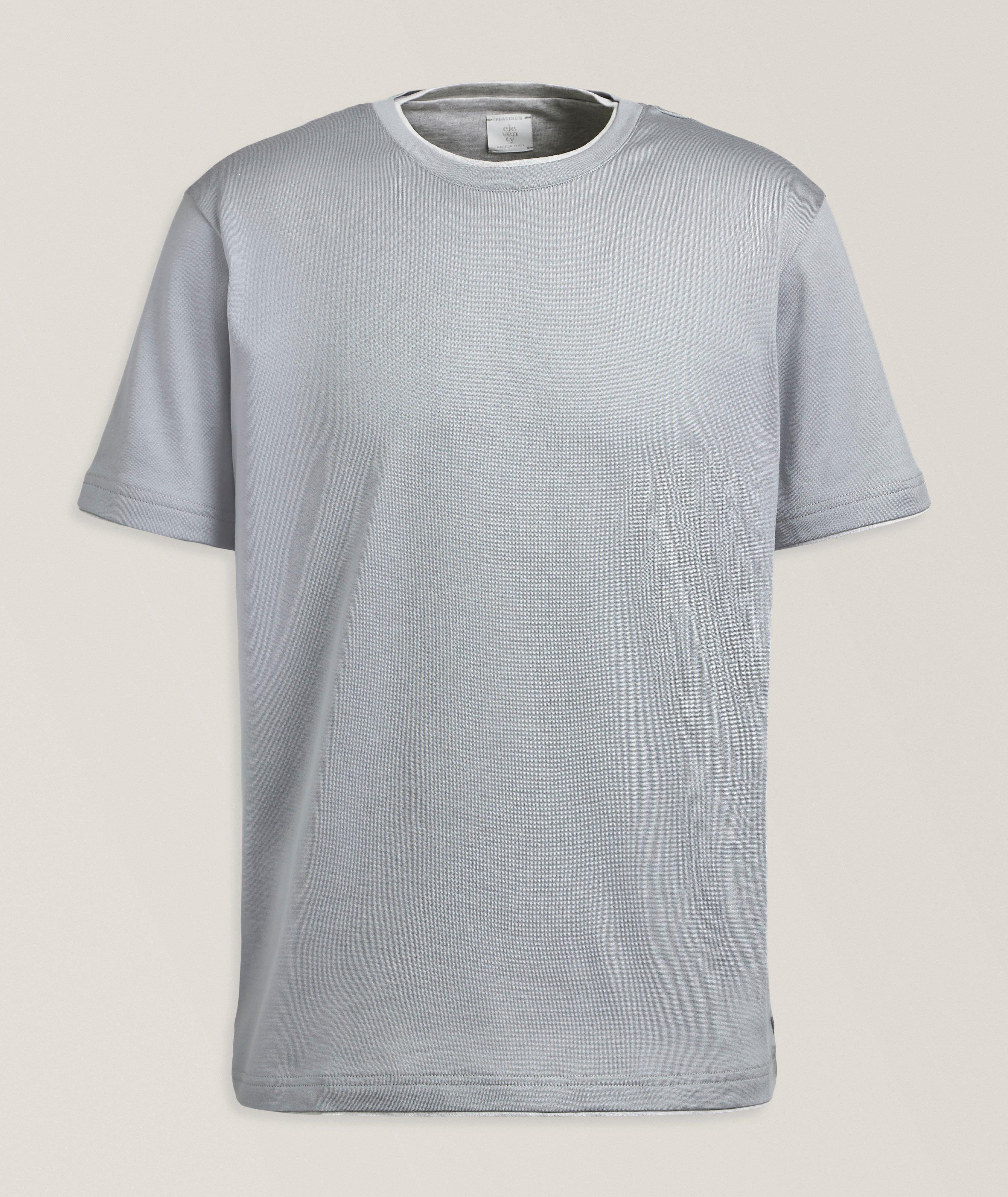 Layered Crewneck Cotton T-Shirt  image 0