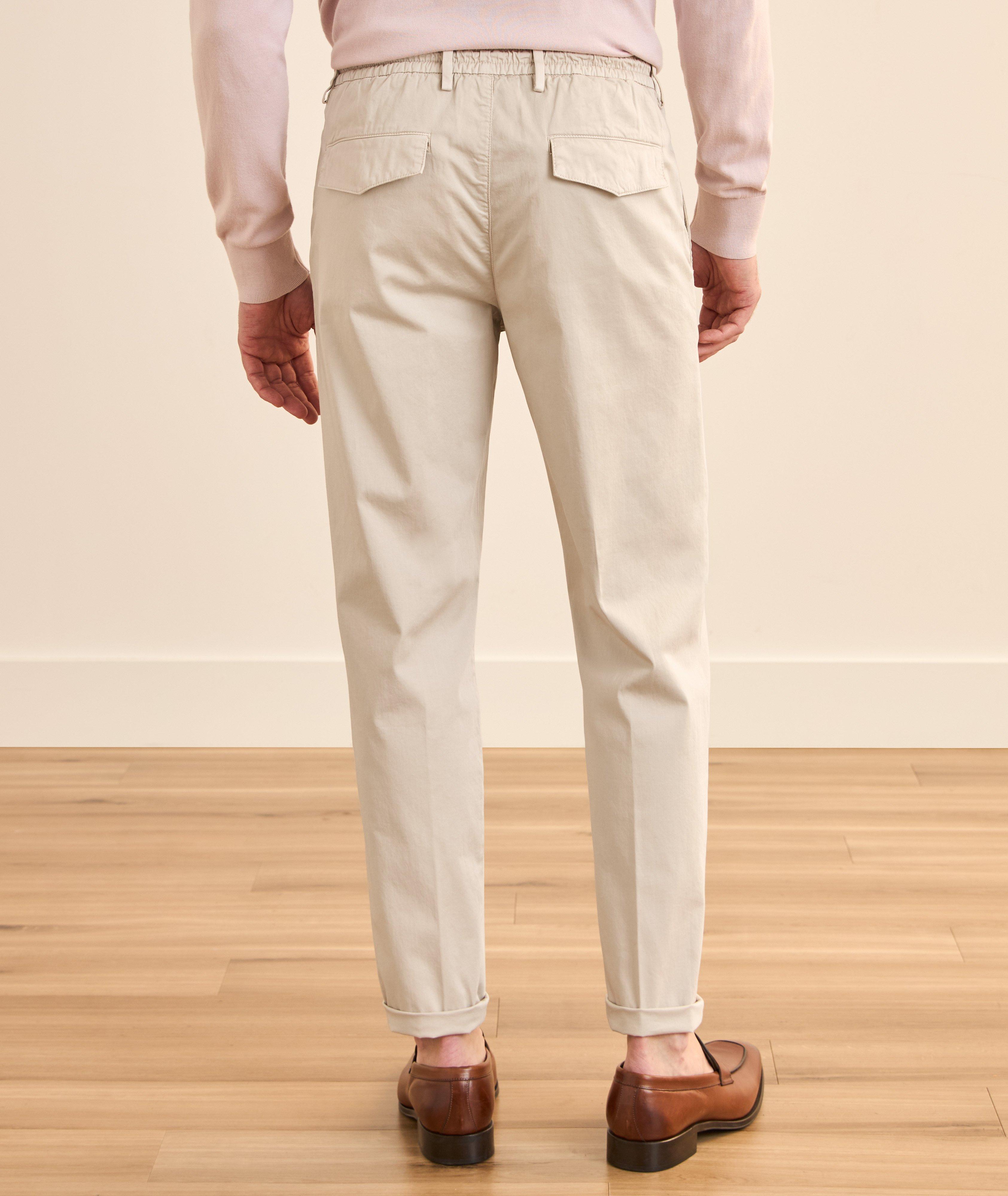 Joggers plissés coton extensible image 2