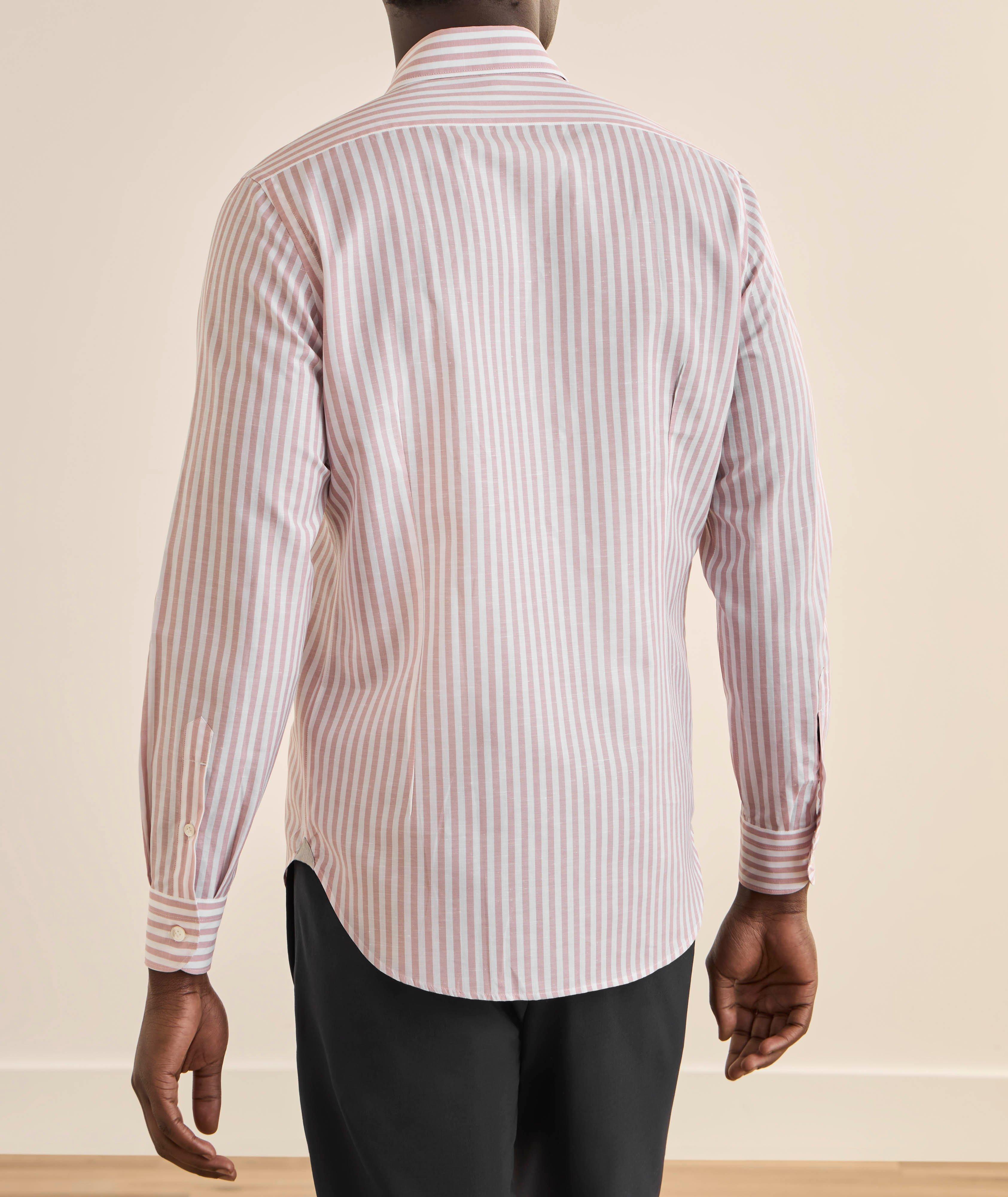 Chemise coton-lin rayée image 2