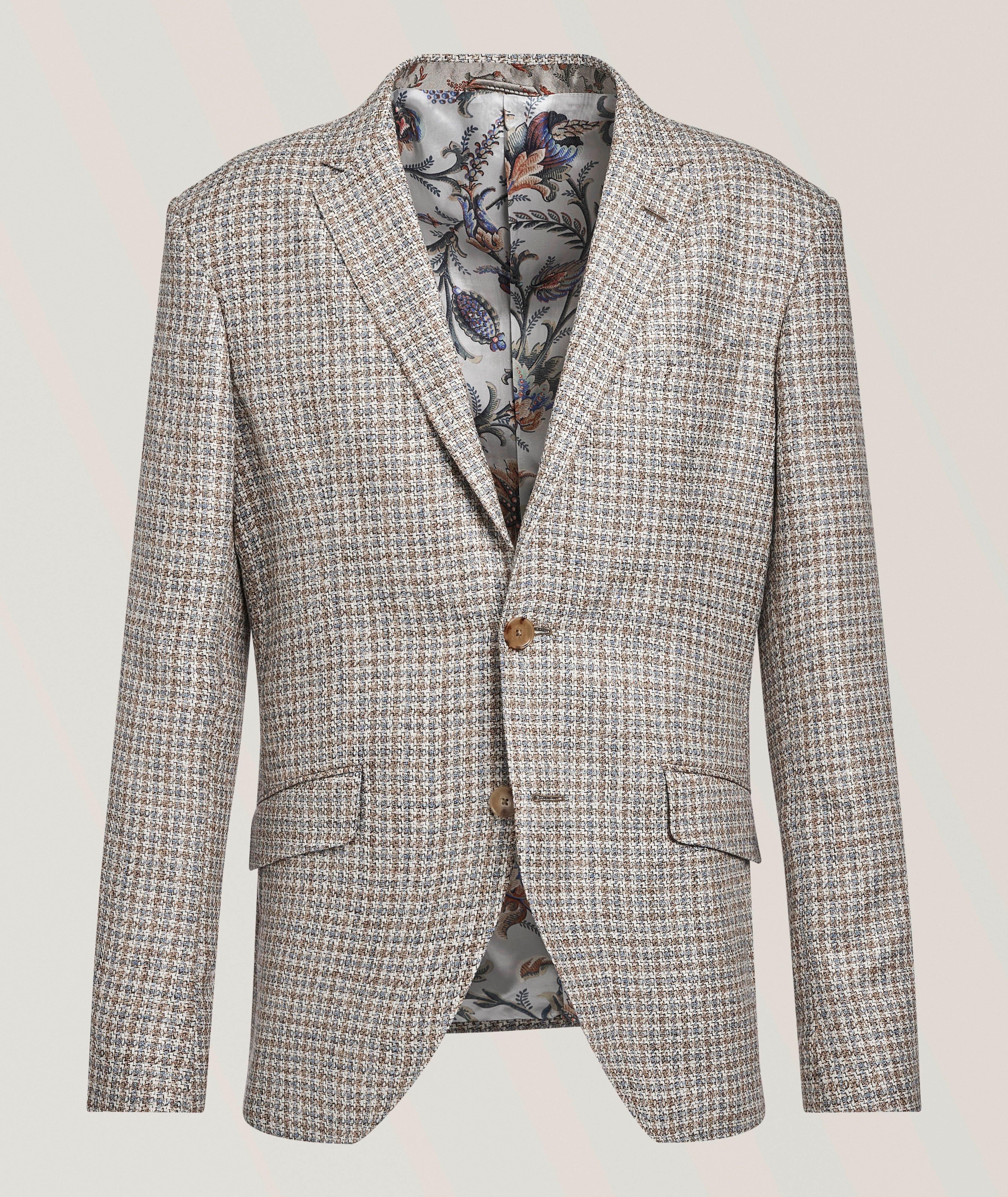 Veston sport laine mélangée pied-de-poule image 0