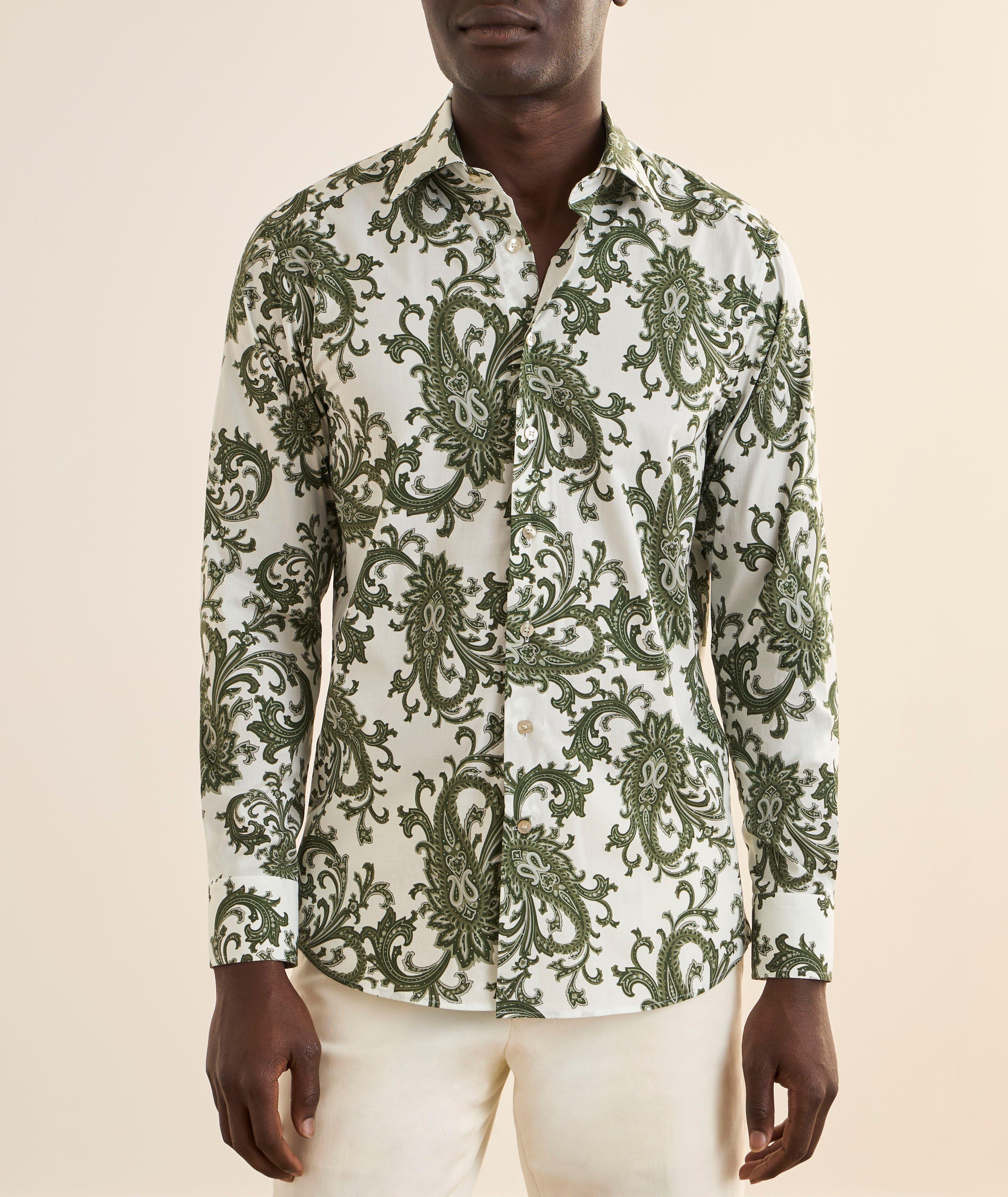 Chemise coton extensible paisley image 1