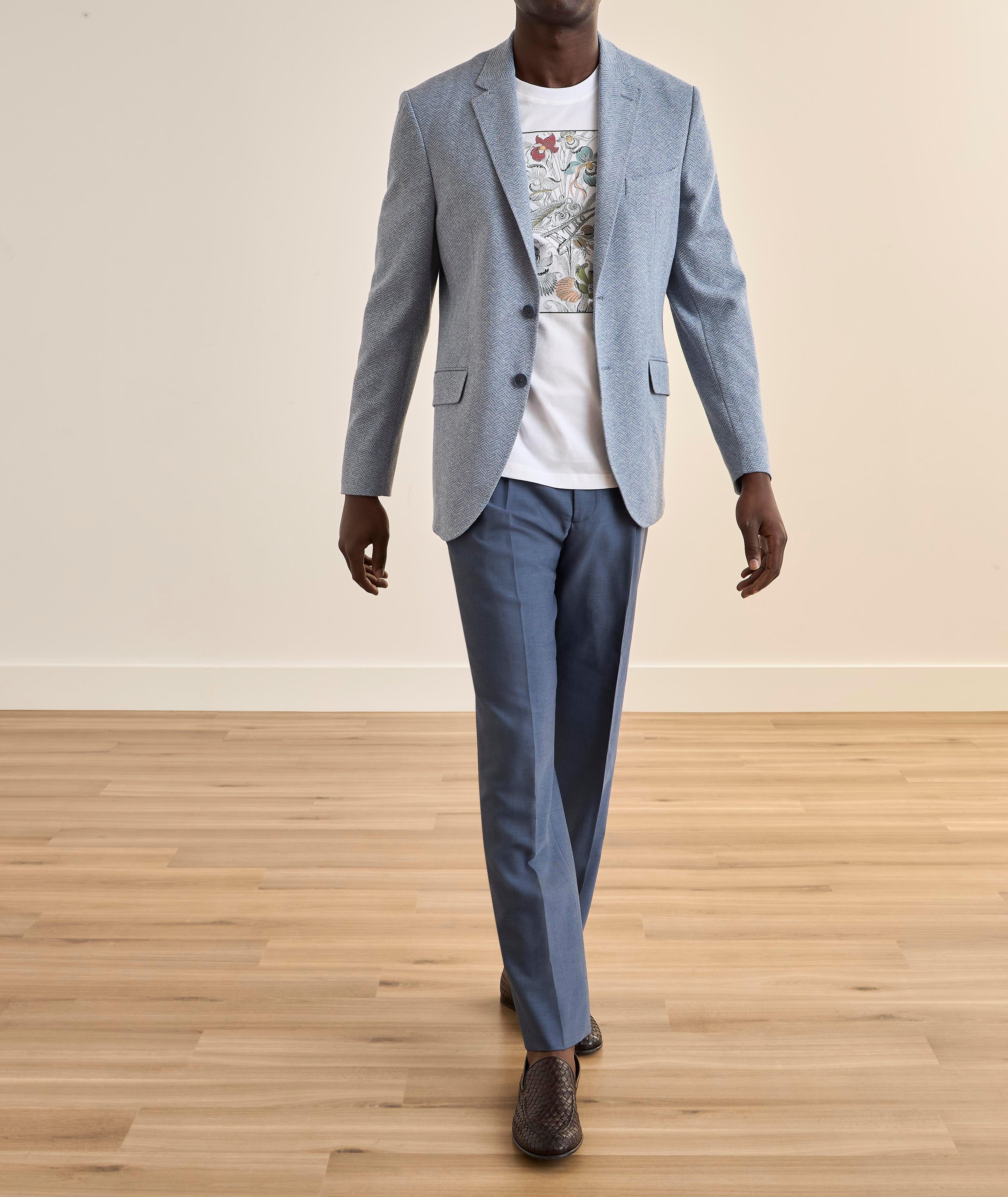 Pantalon laine à plis image 1