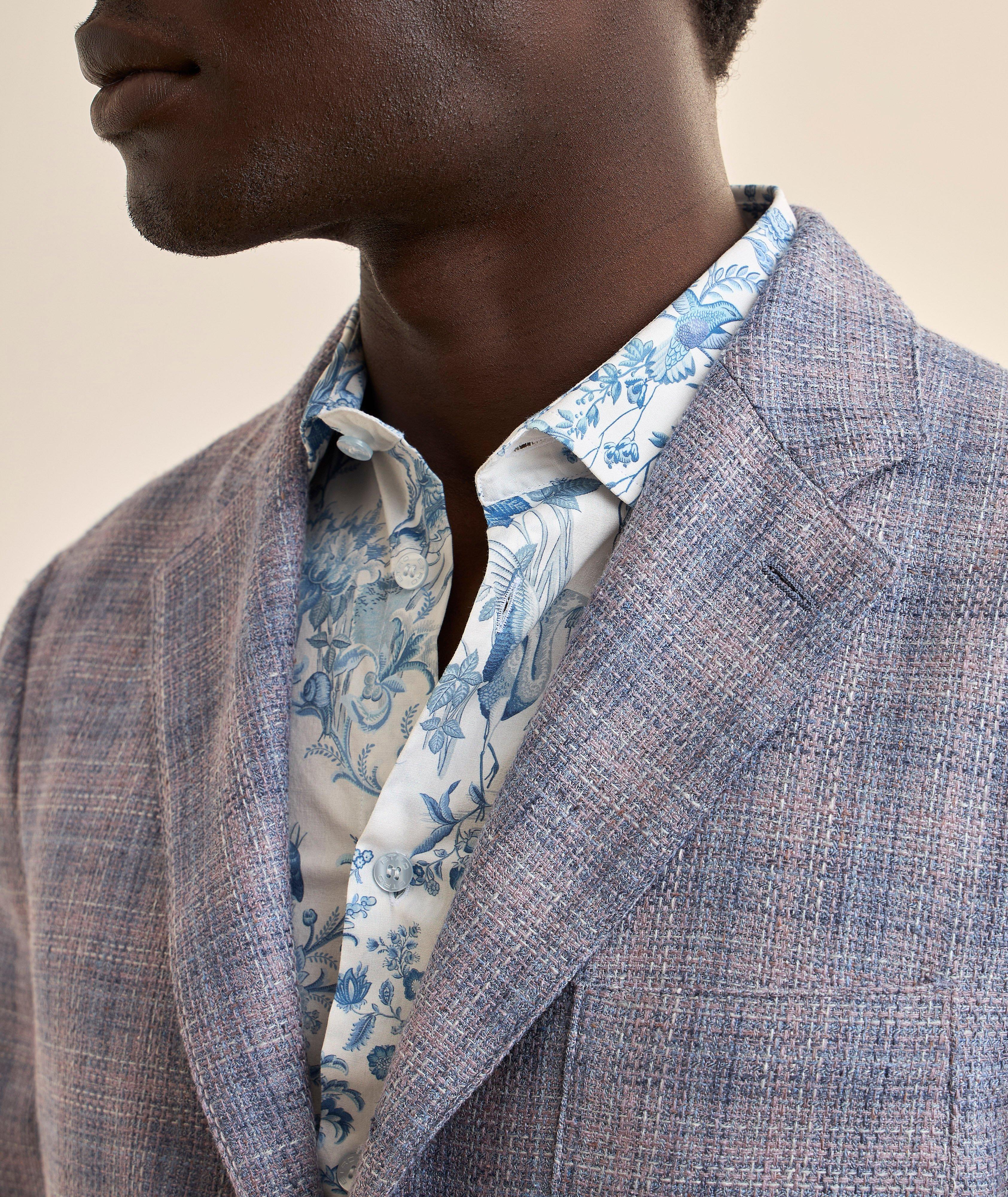 Checked Silk-Wool Sport Jacket  image 3